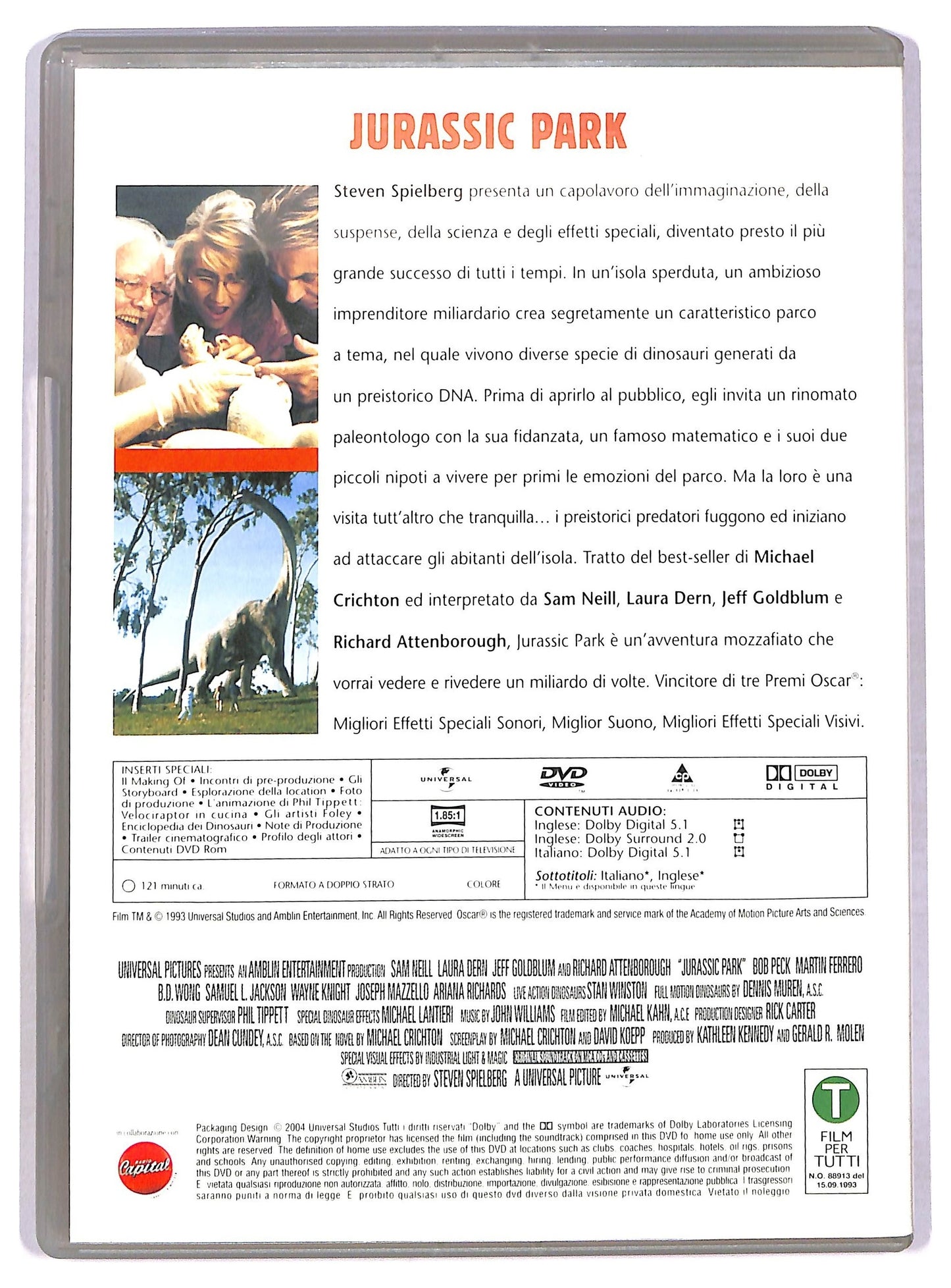 EBOND Jurassic Park - steven spielberg n 1 EDITORIALE DVD D777842