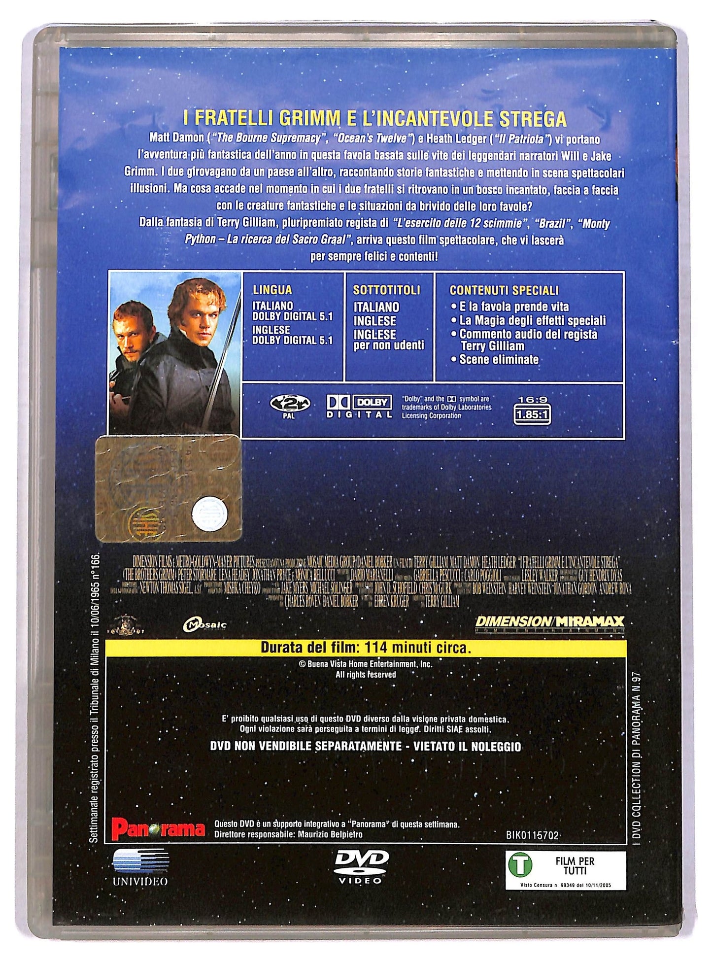 EBOND I fratelli Grimm e l'incantevole strega EDITORIALE DVD D777961