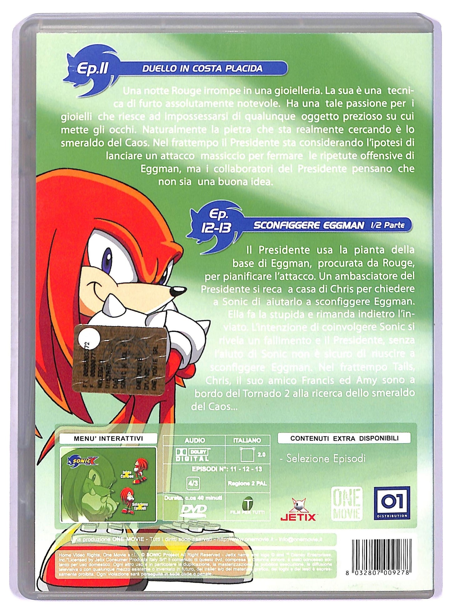 EBOND Sonic X stagione 1 volume 6 episodi 2 - 12 - 13 DVD D778129