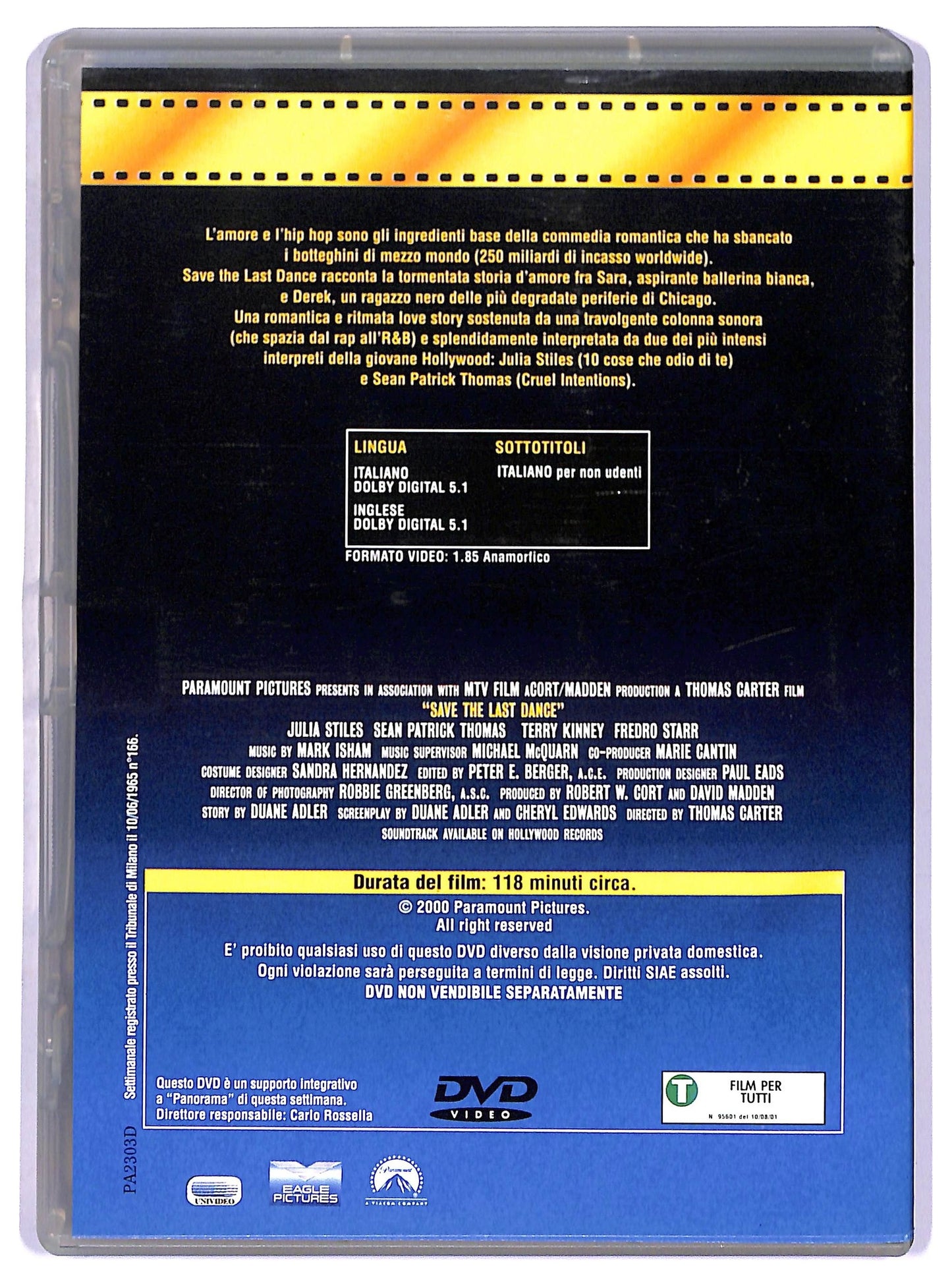 EBOND Save the Last Dance EDITORIALE DVD D778211