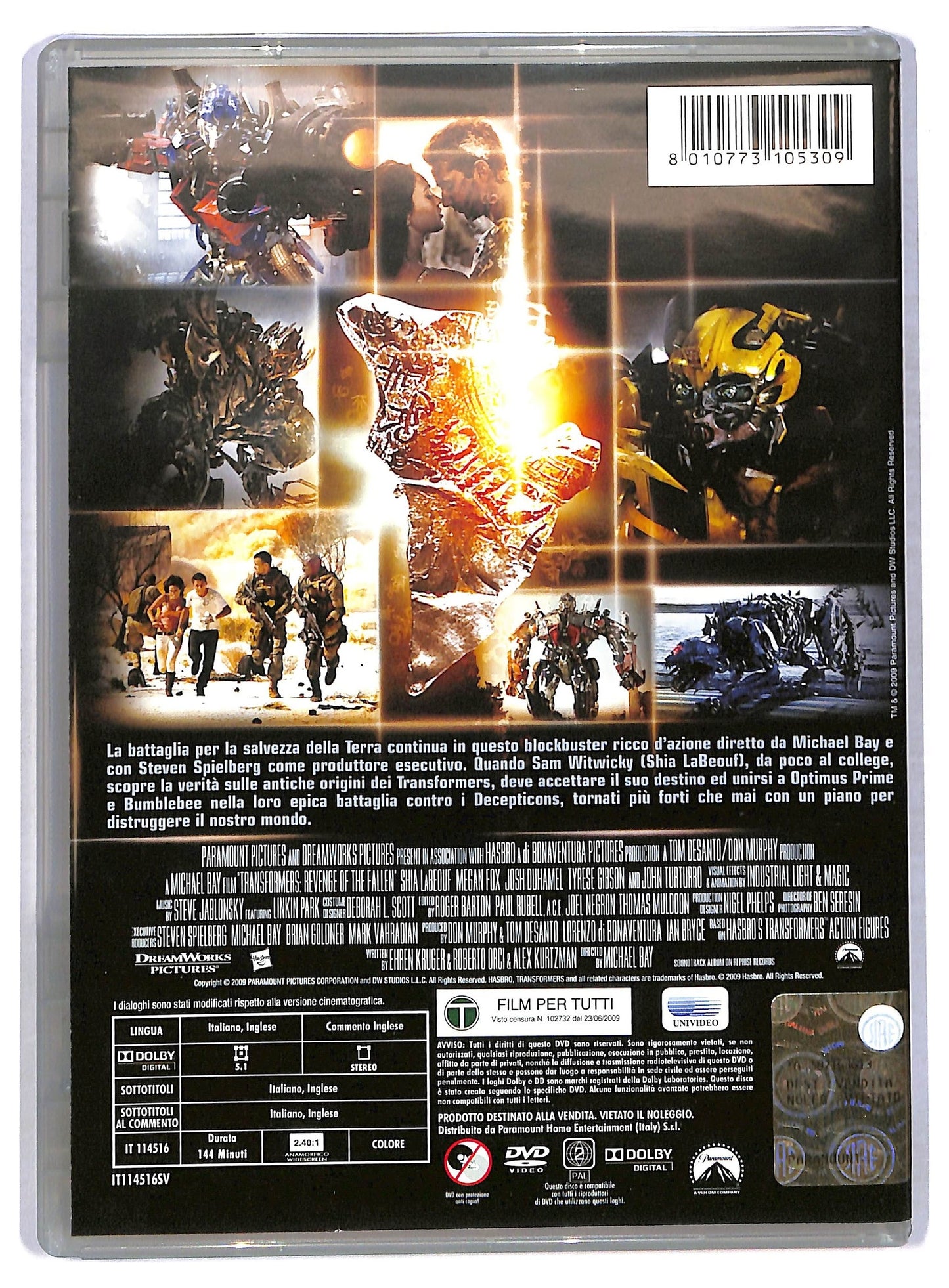 EBOND Transformers - La vendetta del caduto DVD D778336