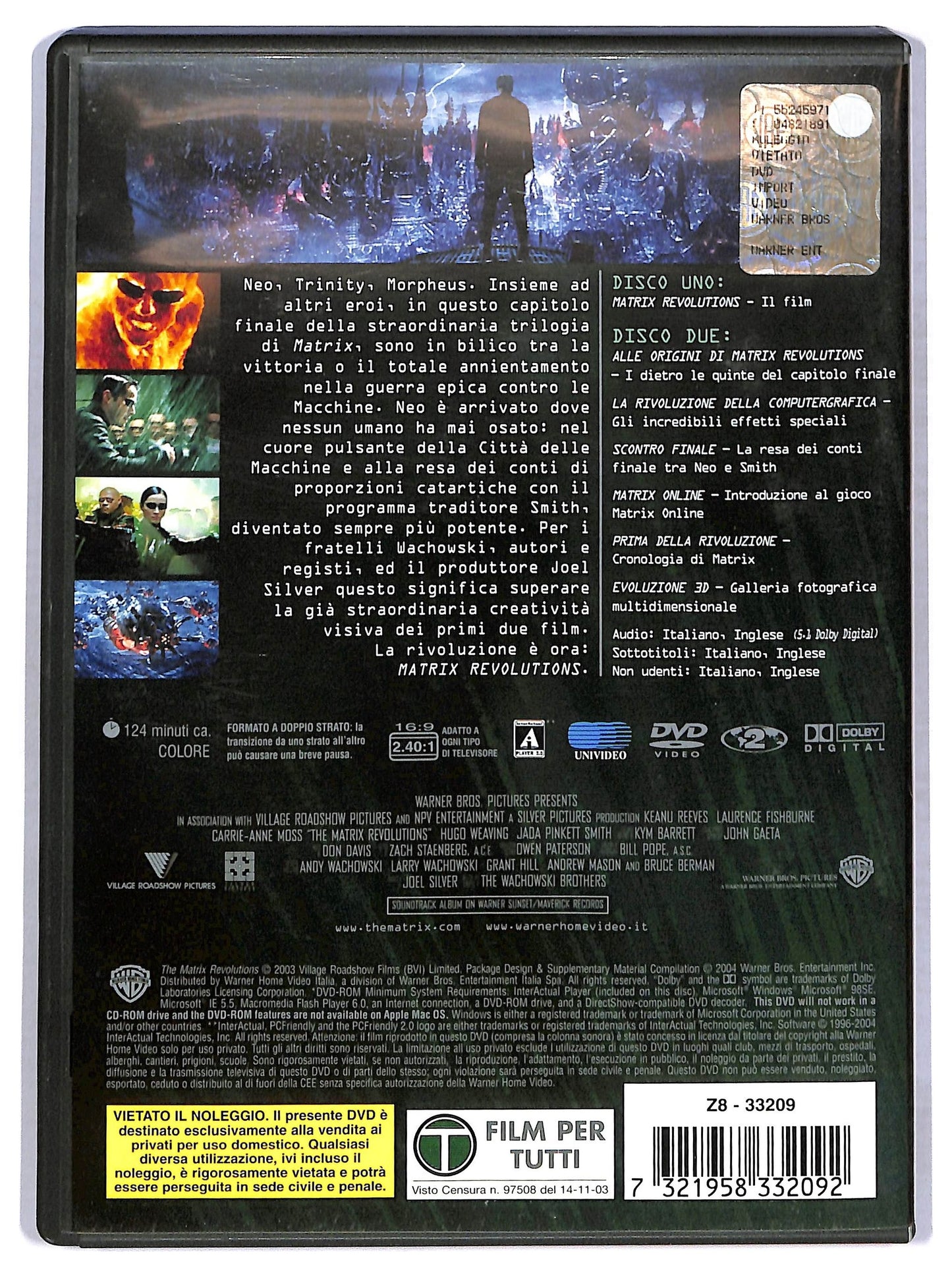 EBOND matrix revolutions - edizione 2 dischi DVD D778404