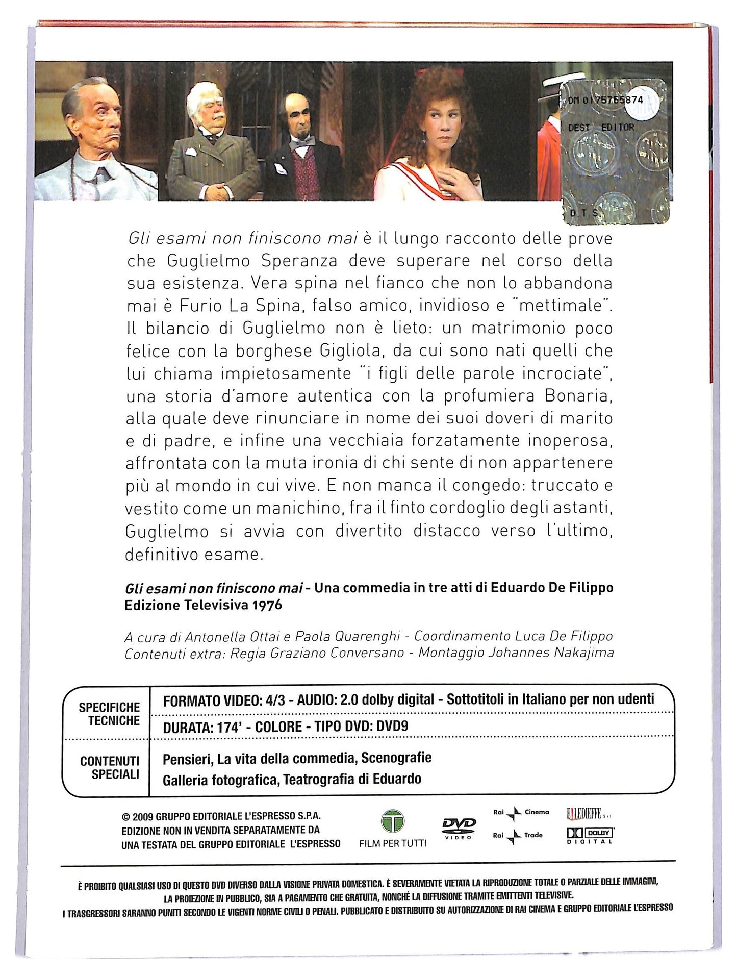 EBOND Le Commedie Di Eduardo Gli Esami Non Finiscono Mai DVD D778519