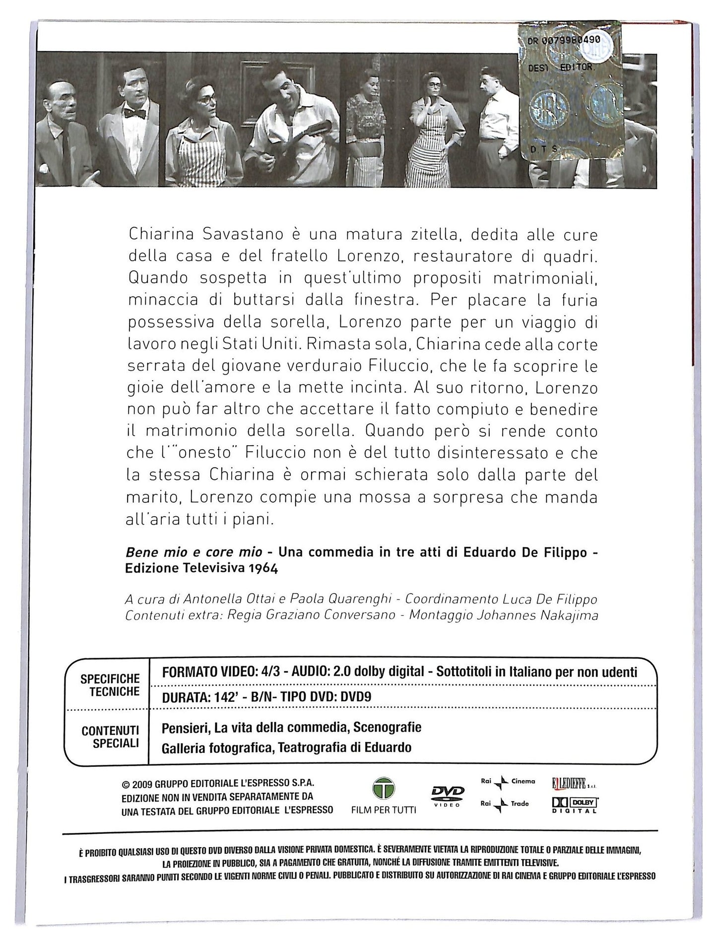 EBOND Bene Mio E Core Mio Le Commedie Di Eduardo DVD Editoriale D778526