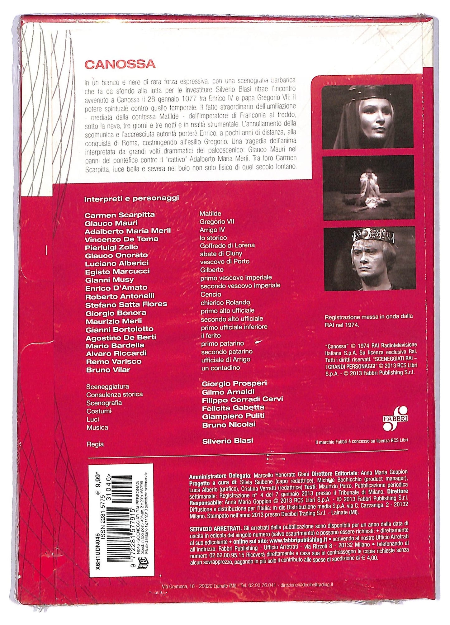 EBOND Sceneggiati Rai Canossa Puntate 1 - 2 EDITORIALE DVD D778565