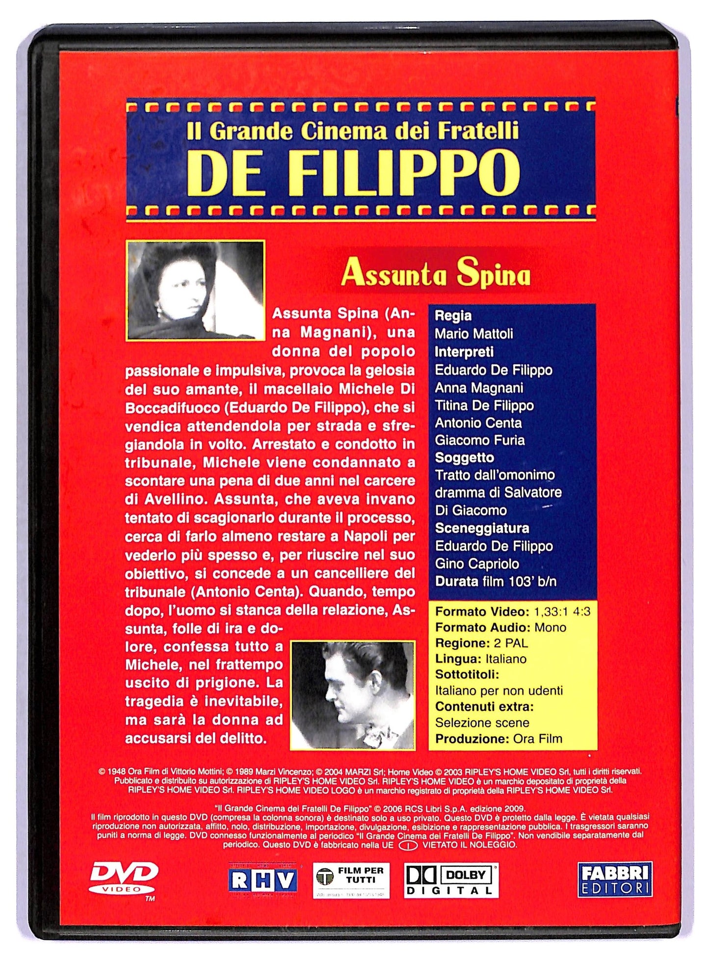 EBOND fratelli de filippo - assunta spina EDITORIALE DVD D778629