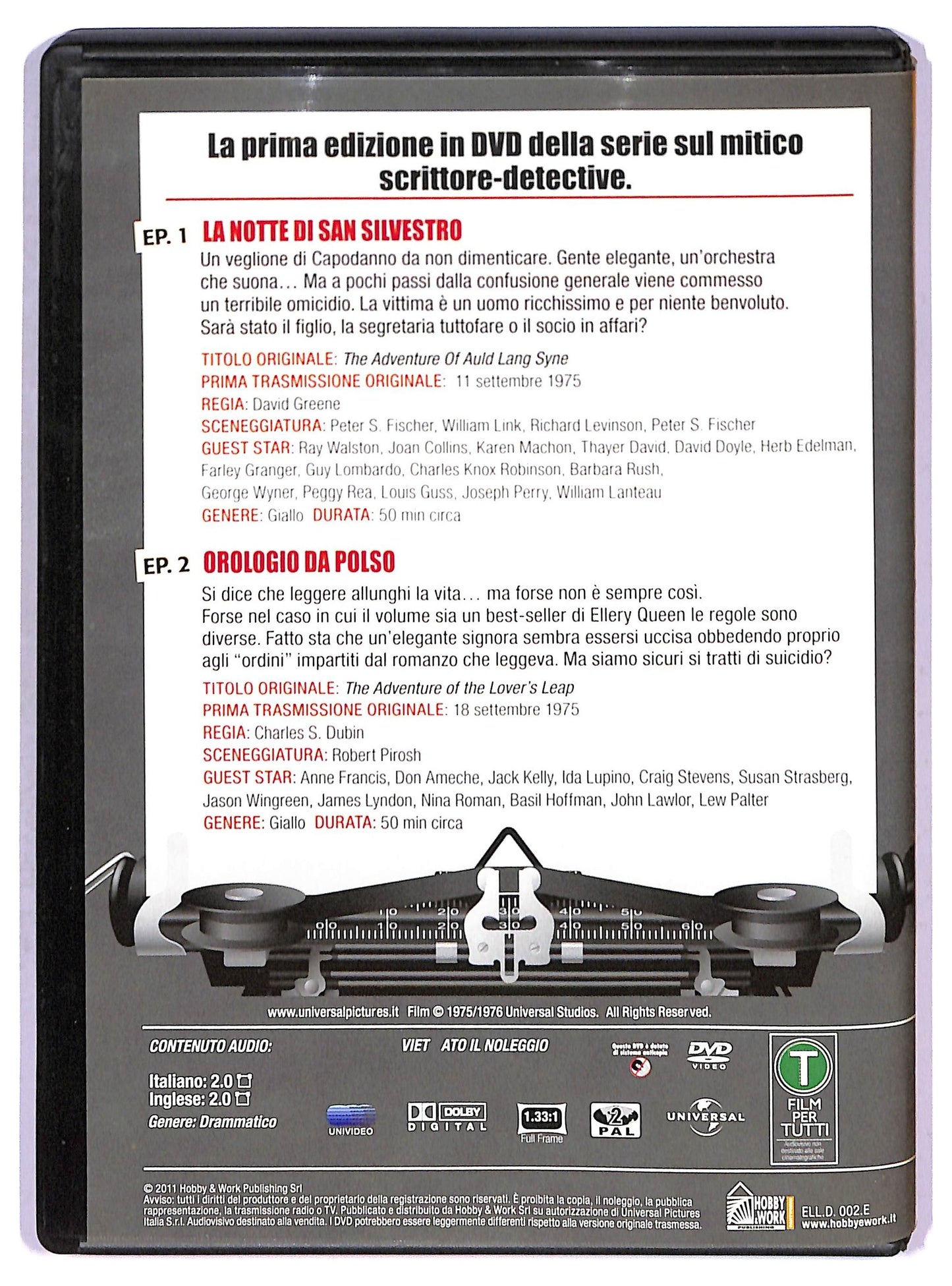 EBOND Ellery queen episodi 1 - 2 EDITORIALE DVD D778635
