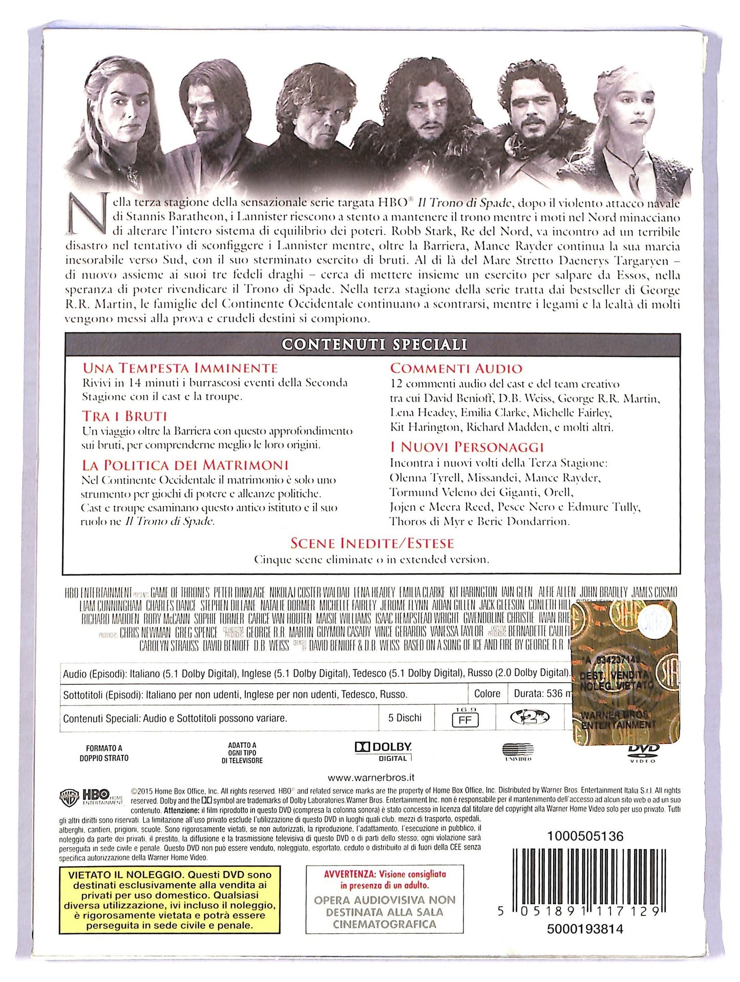 EBOND Il Trono di Spade - Stagione 3 DIGIPACK DVD D779065