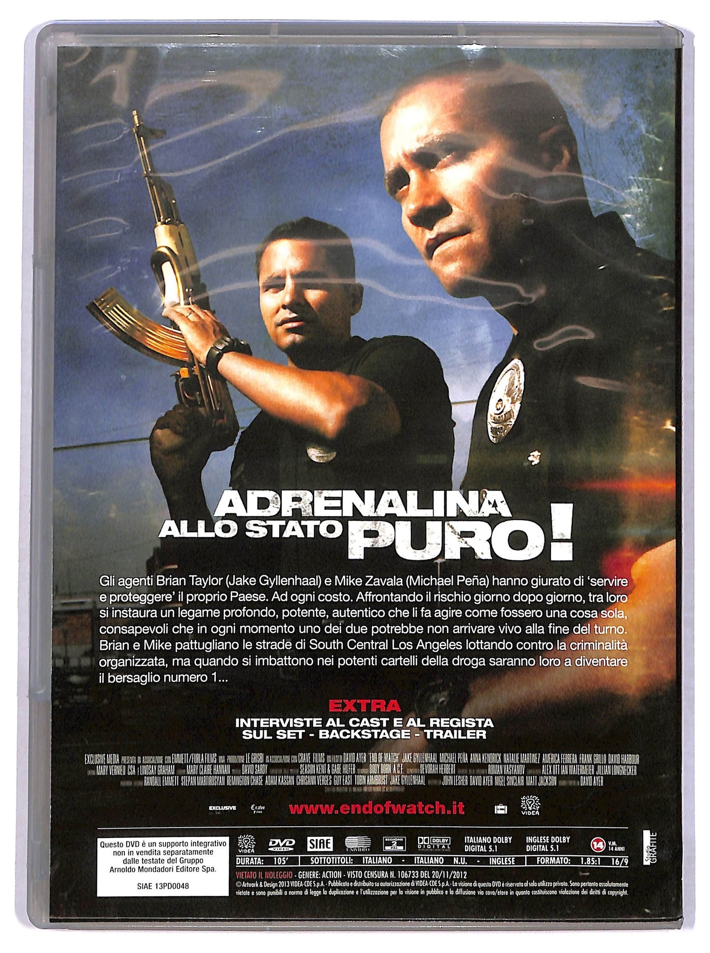 EBOND End of Watch - Tolleranza zero EDITORIALE DVD D779135