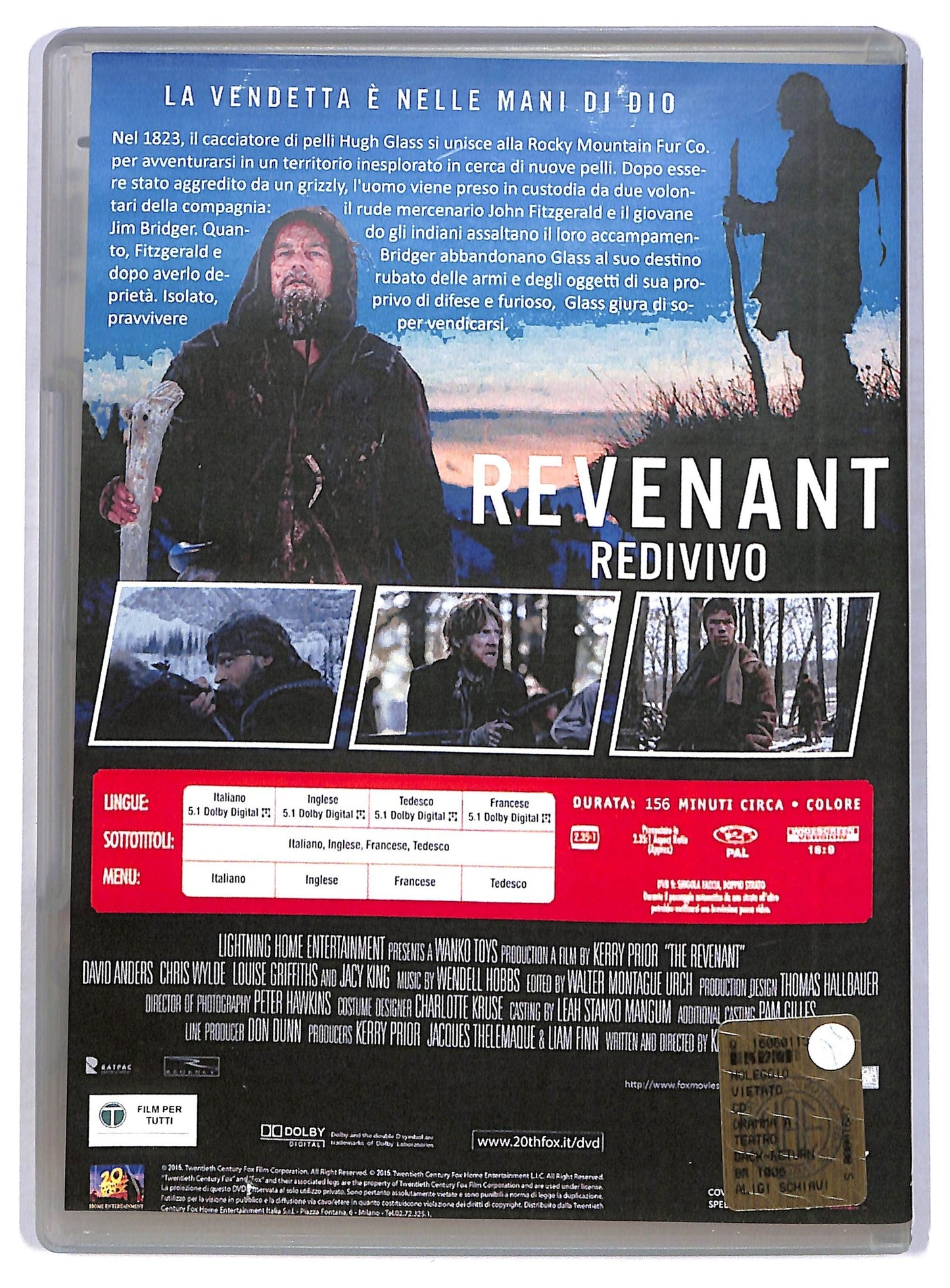 EBOND Revenant - redivivo EDITORIALE DVD D779255