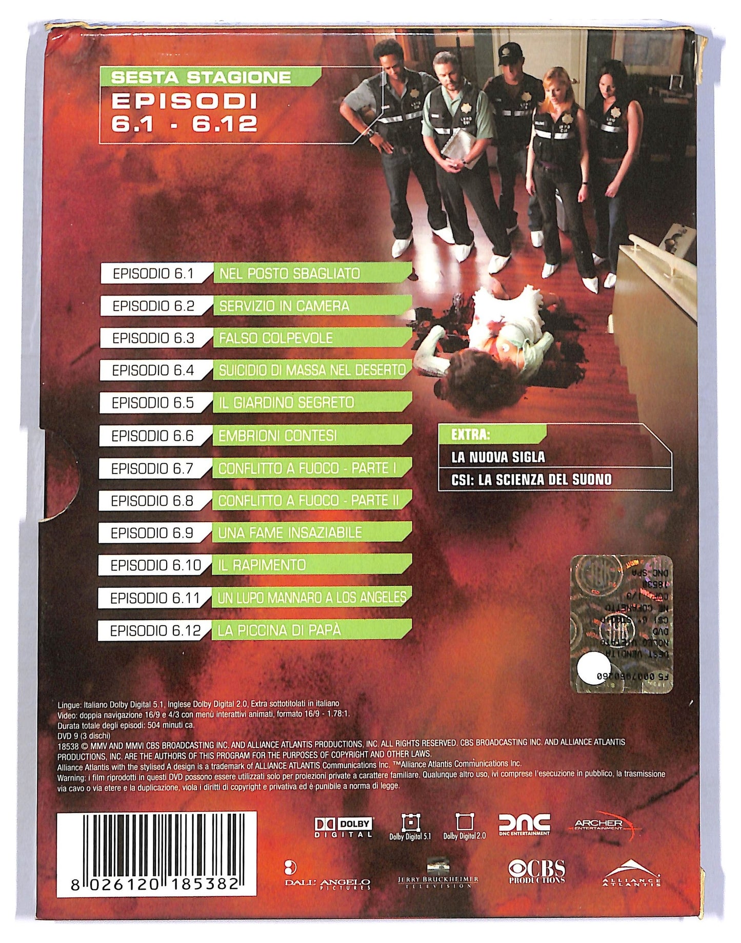 EBOND C.s.i. - scena del crimine sesta stagione episodi 1 - 12 DVD D779345
