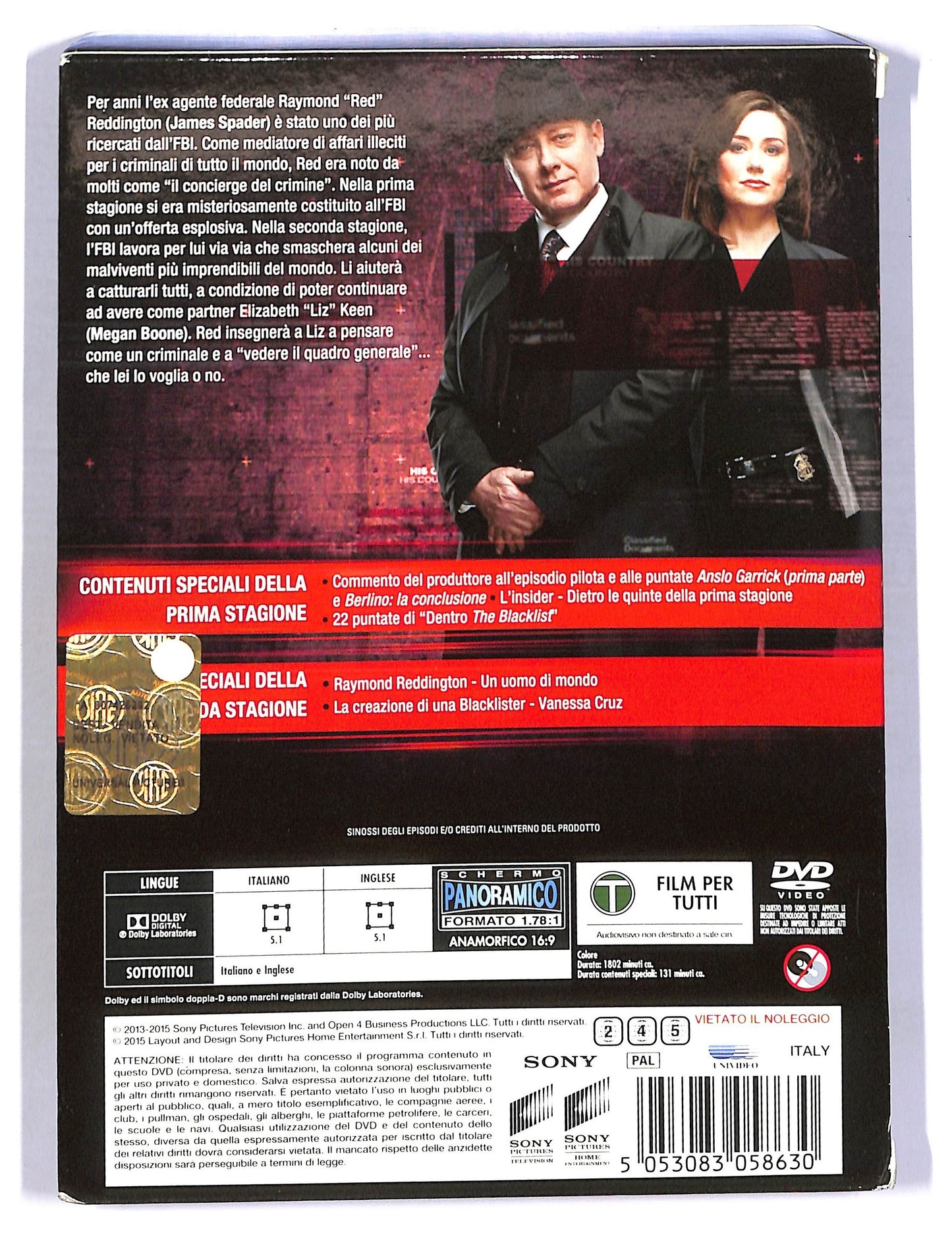 EBOND The Blacklist - Stagioni 1 e 2 - Dischi 12 DVD D779429