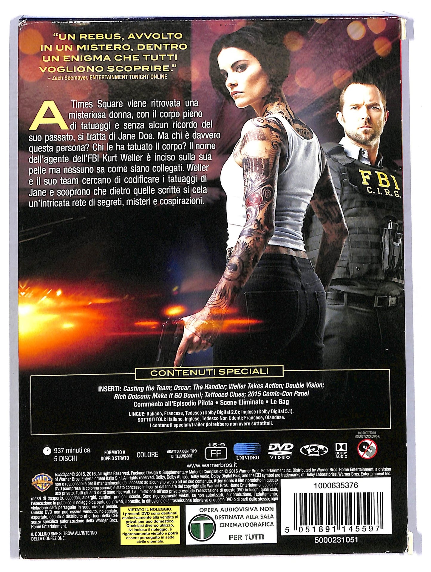 EBOND Blindspot stagione uno dischi 5 DVD D779539
