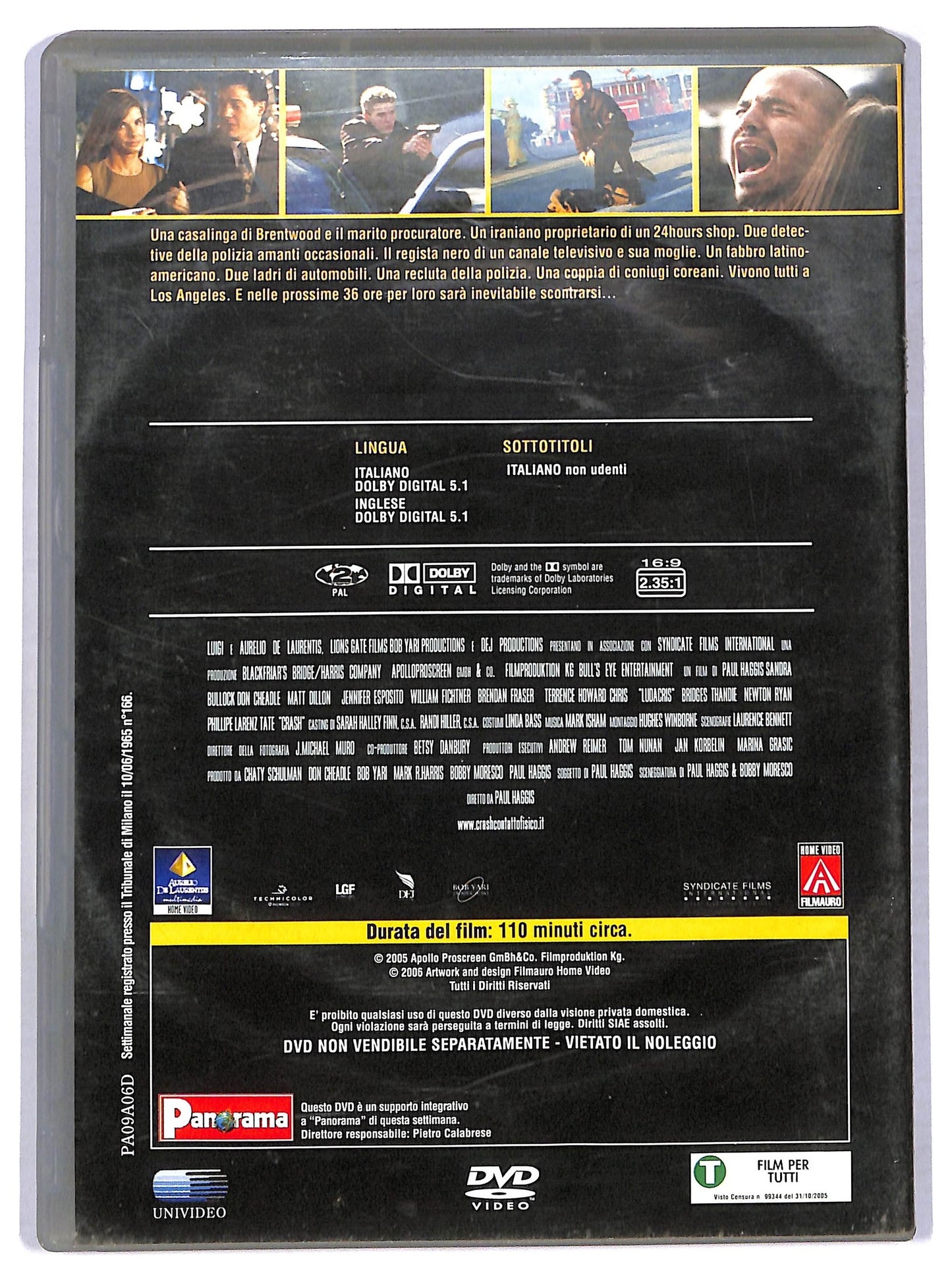 EBOND Crash - Contatto fisico EDITORIALE DVD D779713