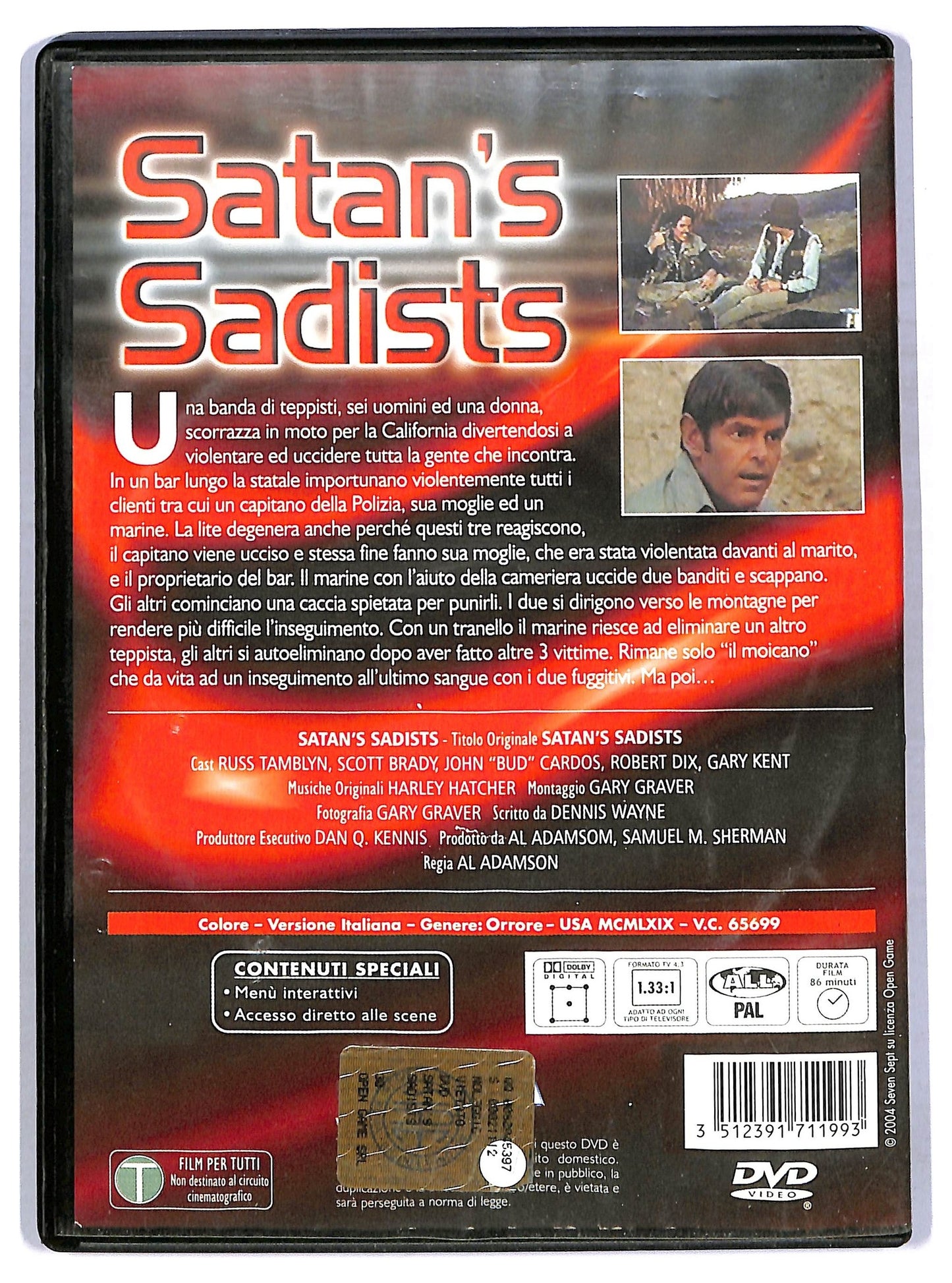 EBOND Satan's sadists DVD D779763
