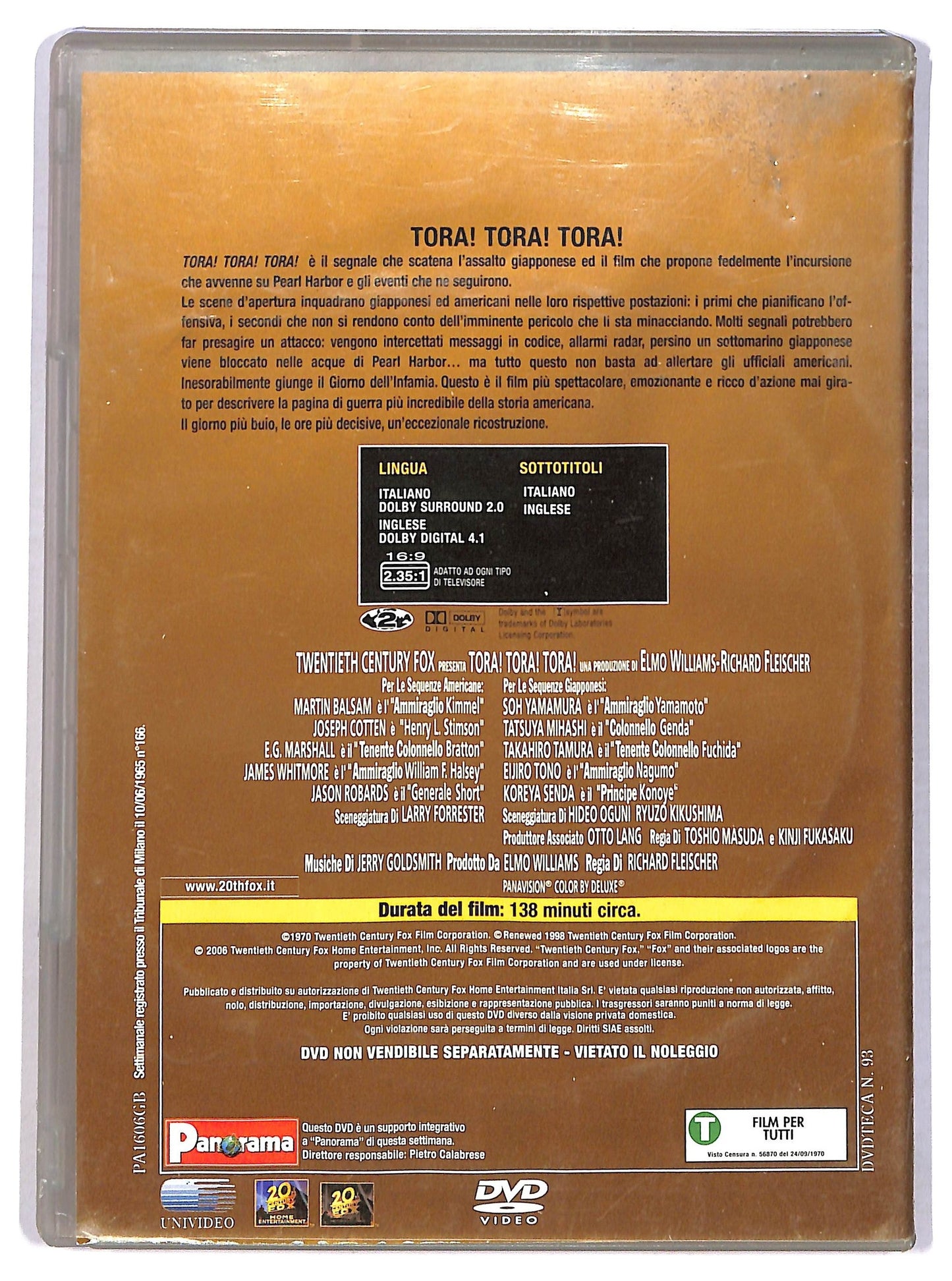 EBOND tora!tora!tora! EDITORIALE DVD D779844