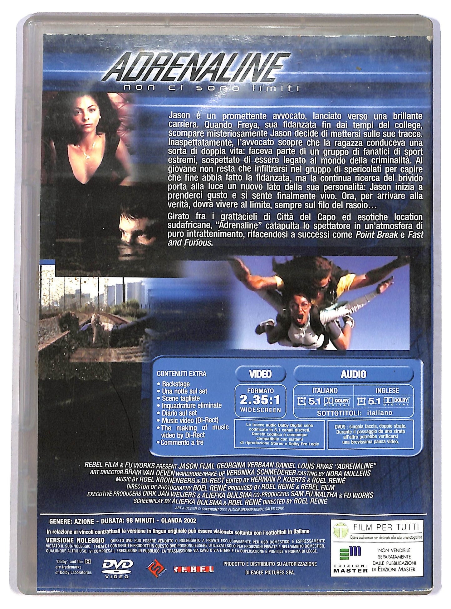 EBOND Adrenaline Non Ci Sono Limiti Di Roel Reine DVD Editoriale D779850