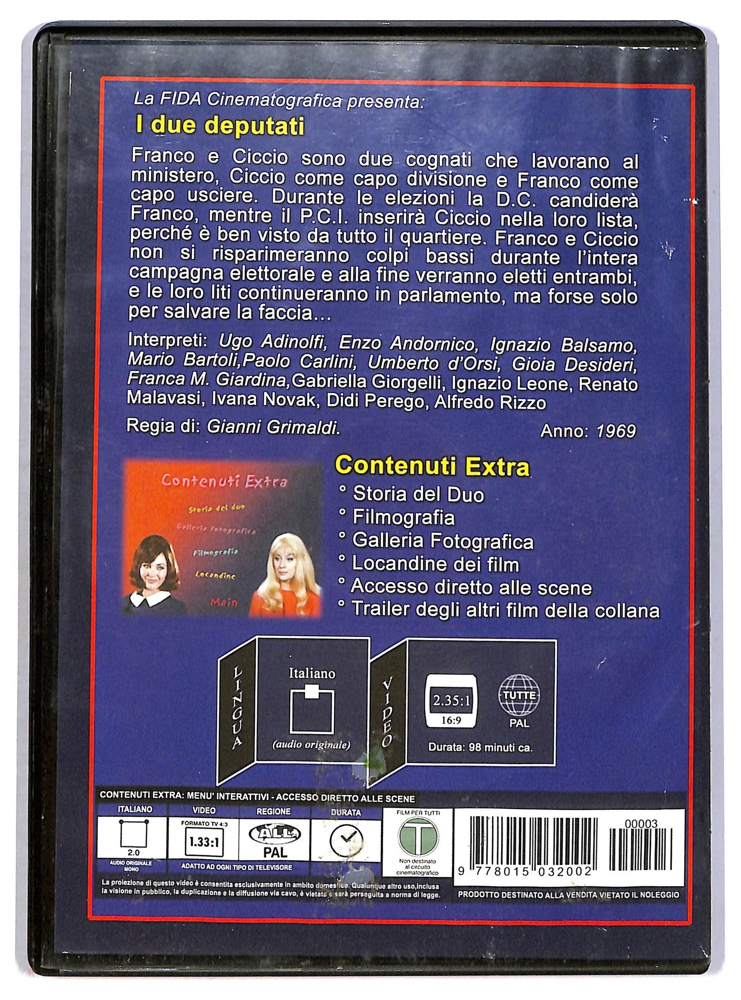 EBOND I 2 deputati EDITORIALE DVD D779859