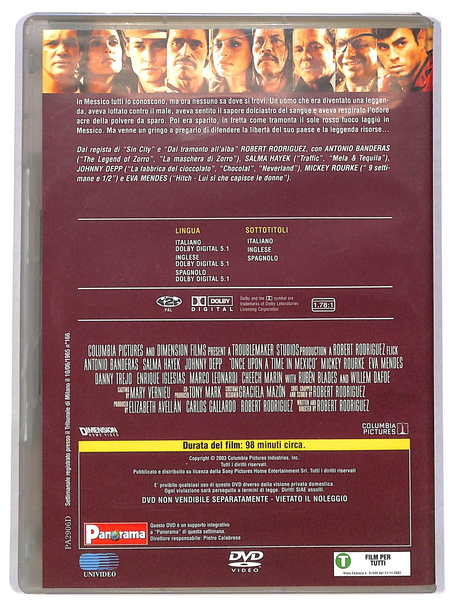 EBOND C'era una volta in Messico EDITORIALE DVD D780114