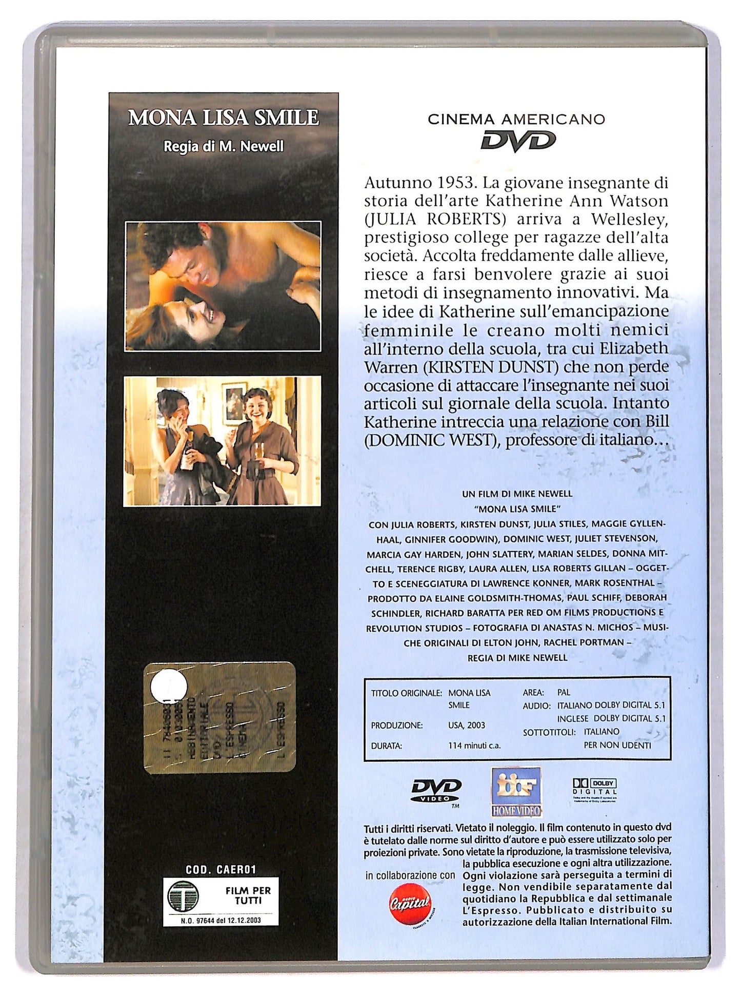 EBOND Mona Lisa Smile EDITORIALE DVD D780133