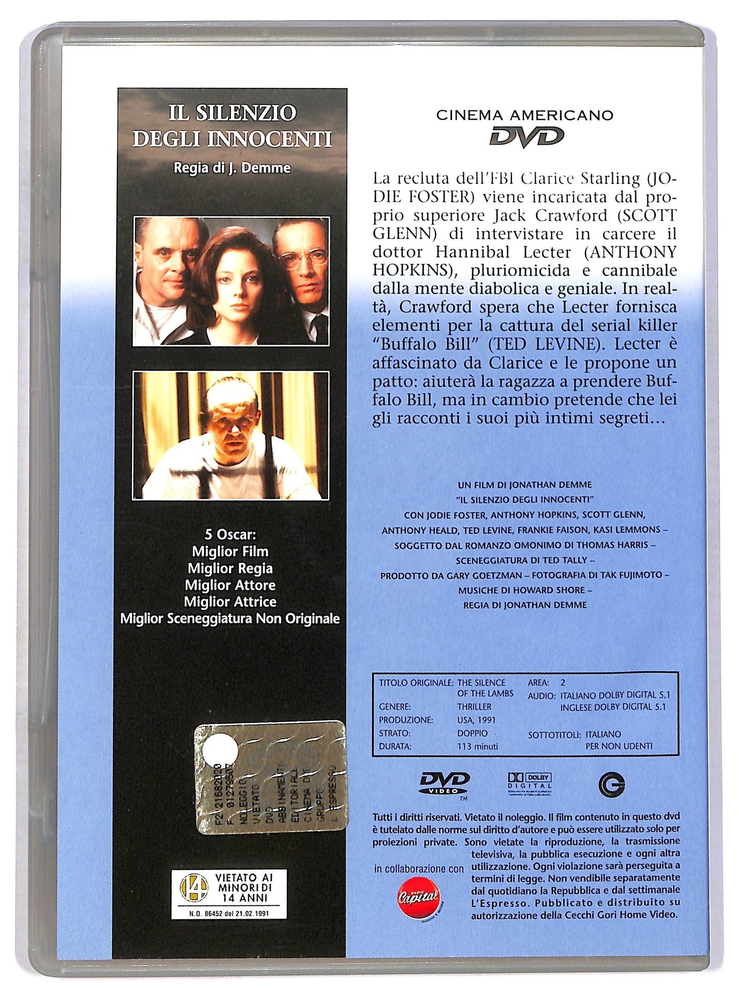 EBOND Il silenzio degli innocenti Volume 10 EDITORIALE DVD D780143