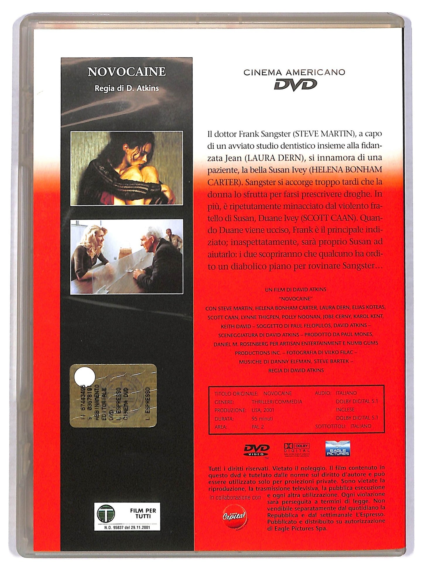 EBOND Novocaine EDITORIALE DVD D780153