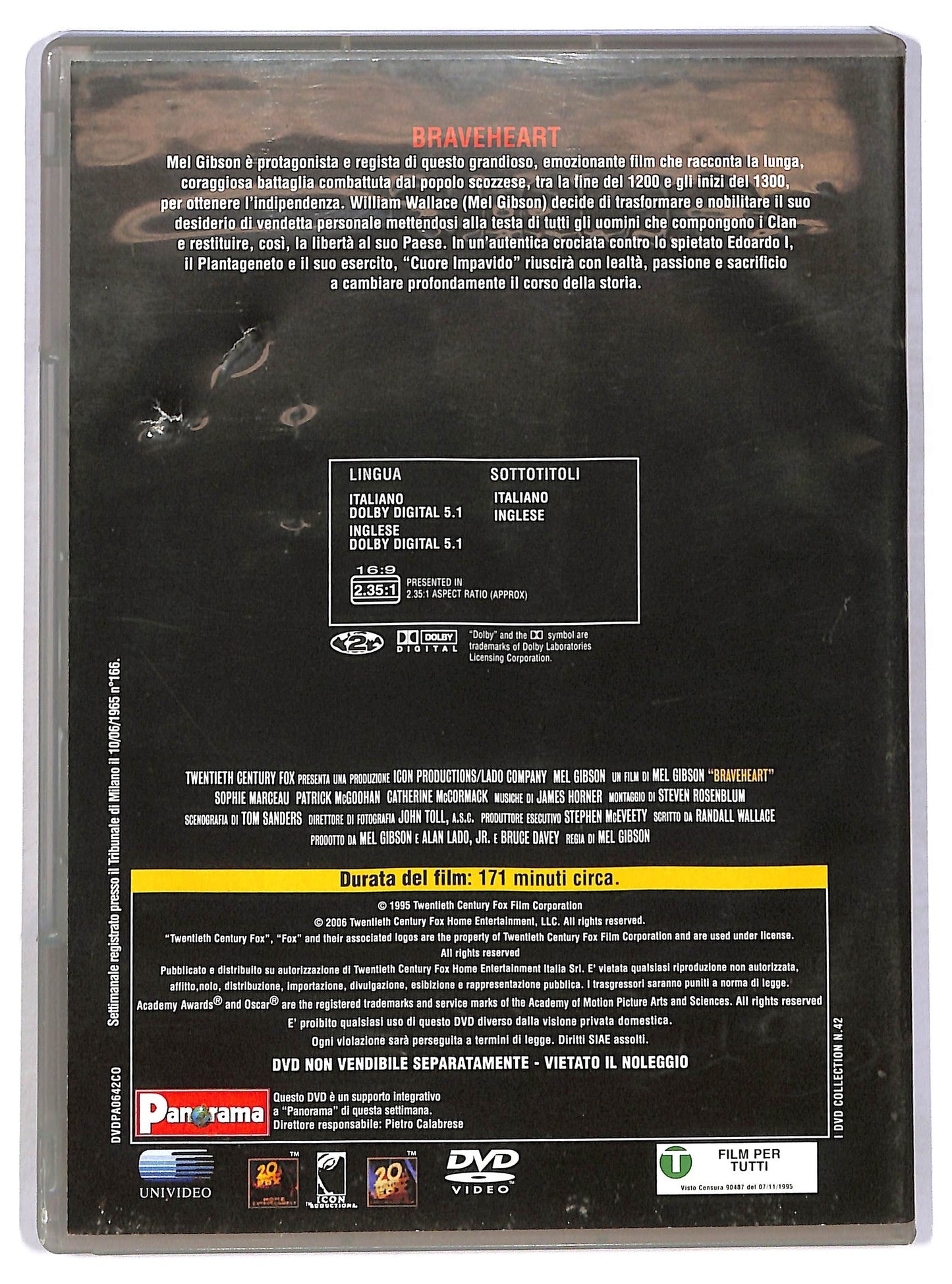 EBOND Braveheart EDITORIALE DVD D780228