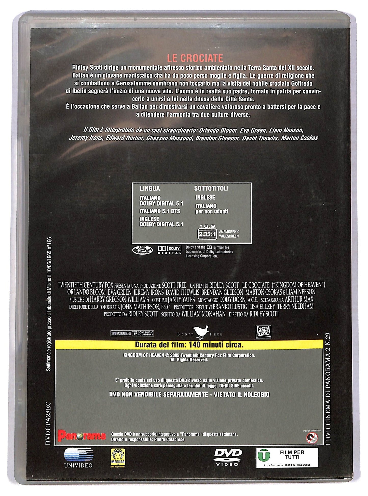 EBOND Le crociate - Kingdom of Heaven EDITORIALE DVD D780241