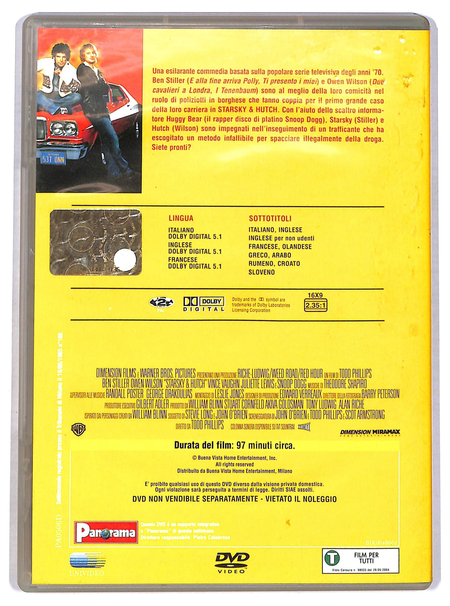 EBOND Starsky & Hutch EDITORIALE DVD D780260