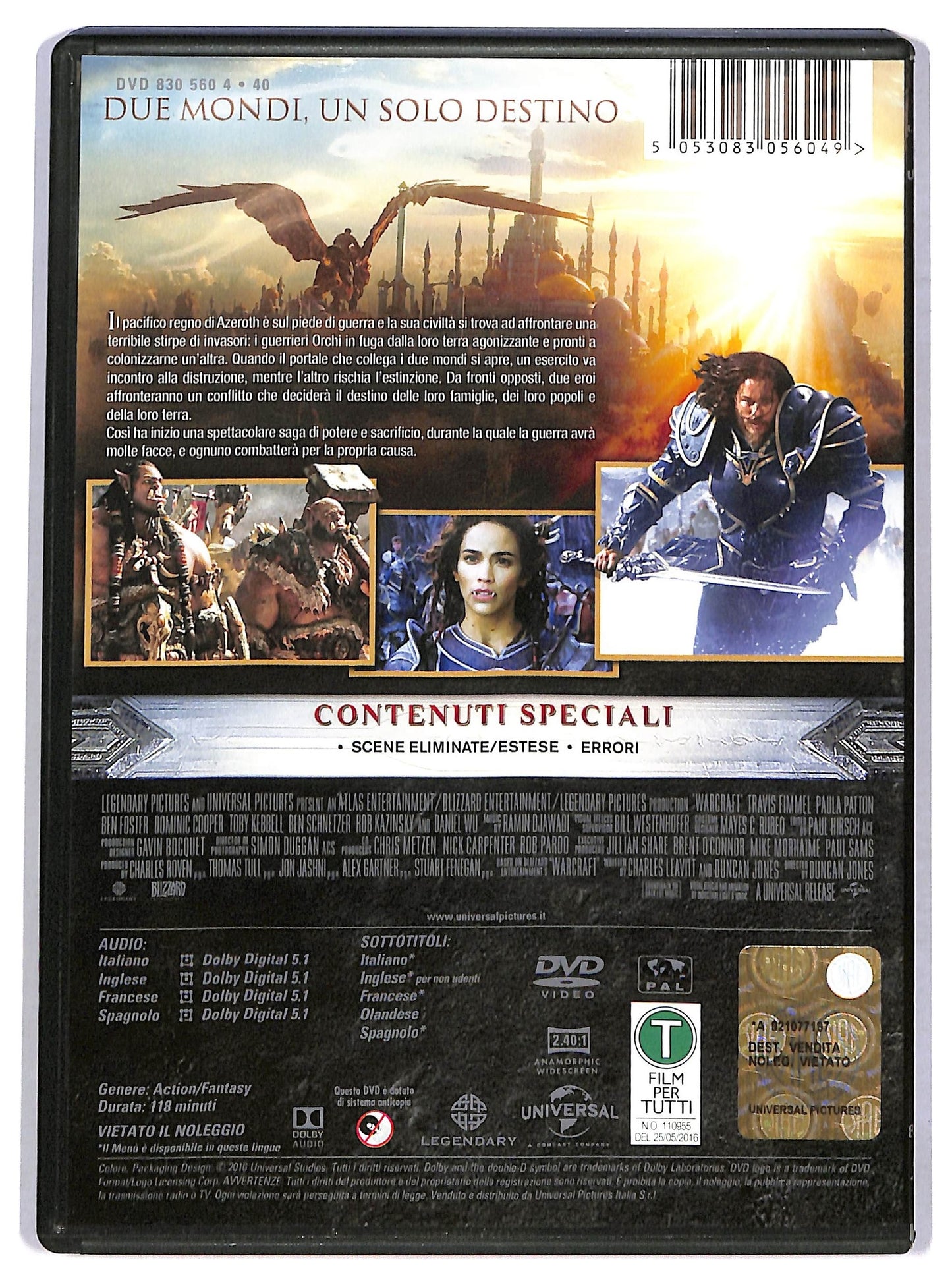 EBOND Warcraft L'inizio EDITORIALE DVD D780338