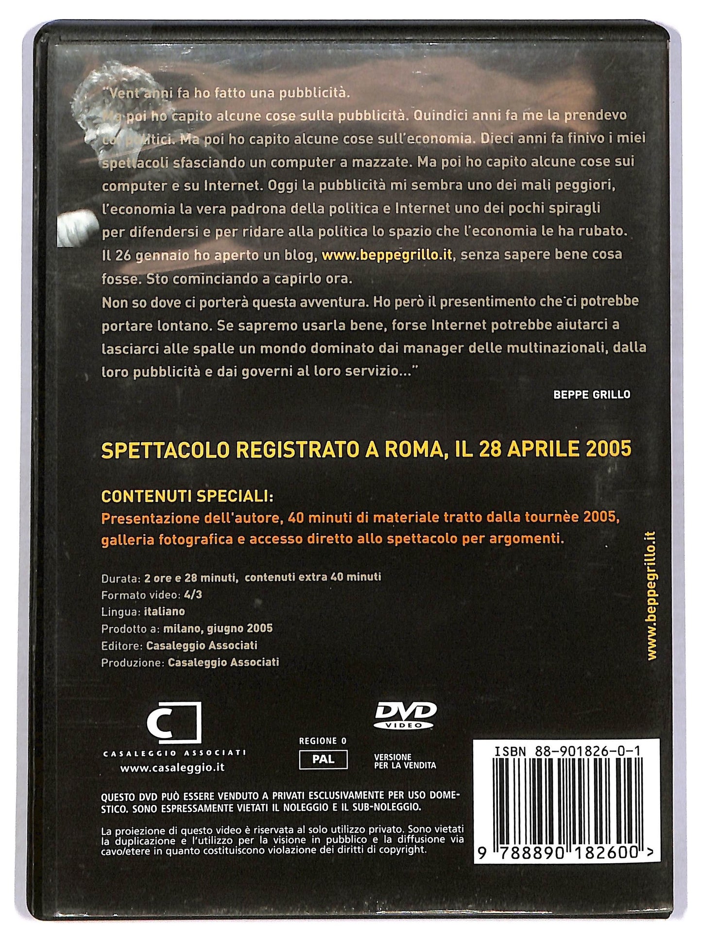 EBOND Grillo - beppegrillo.it DVD D780341