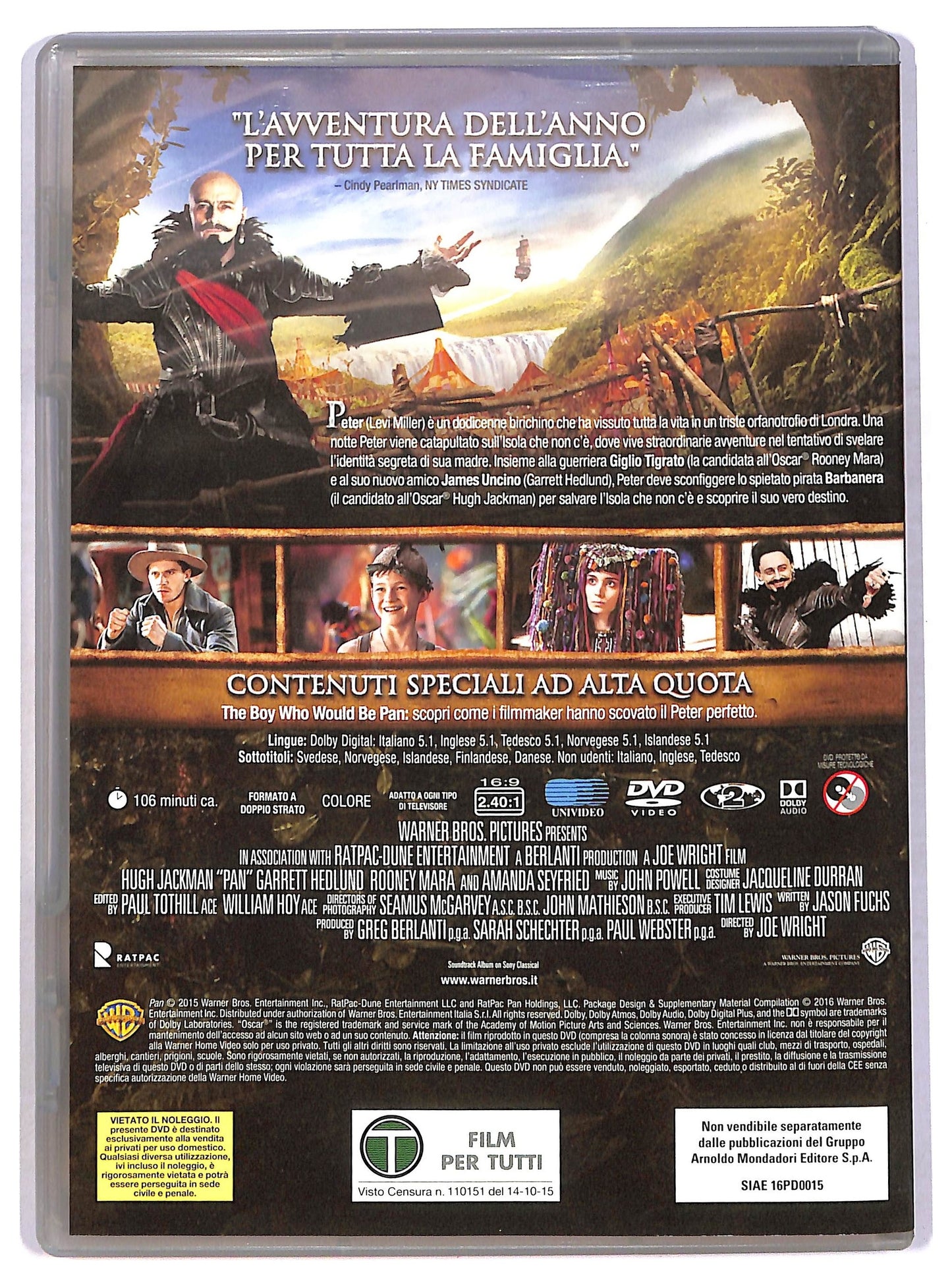 EBOND Pan - Viaggio sull'isola che non c'e EDITORIALE DVD D780510