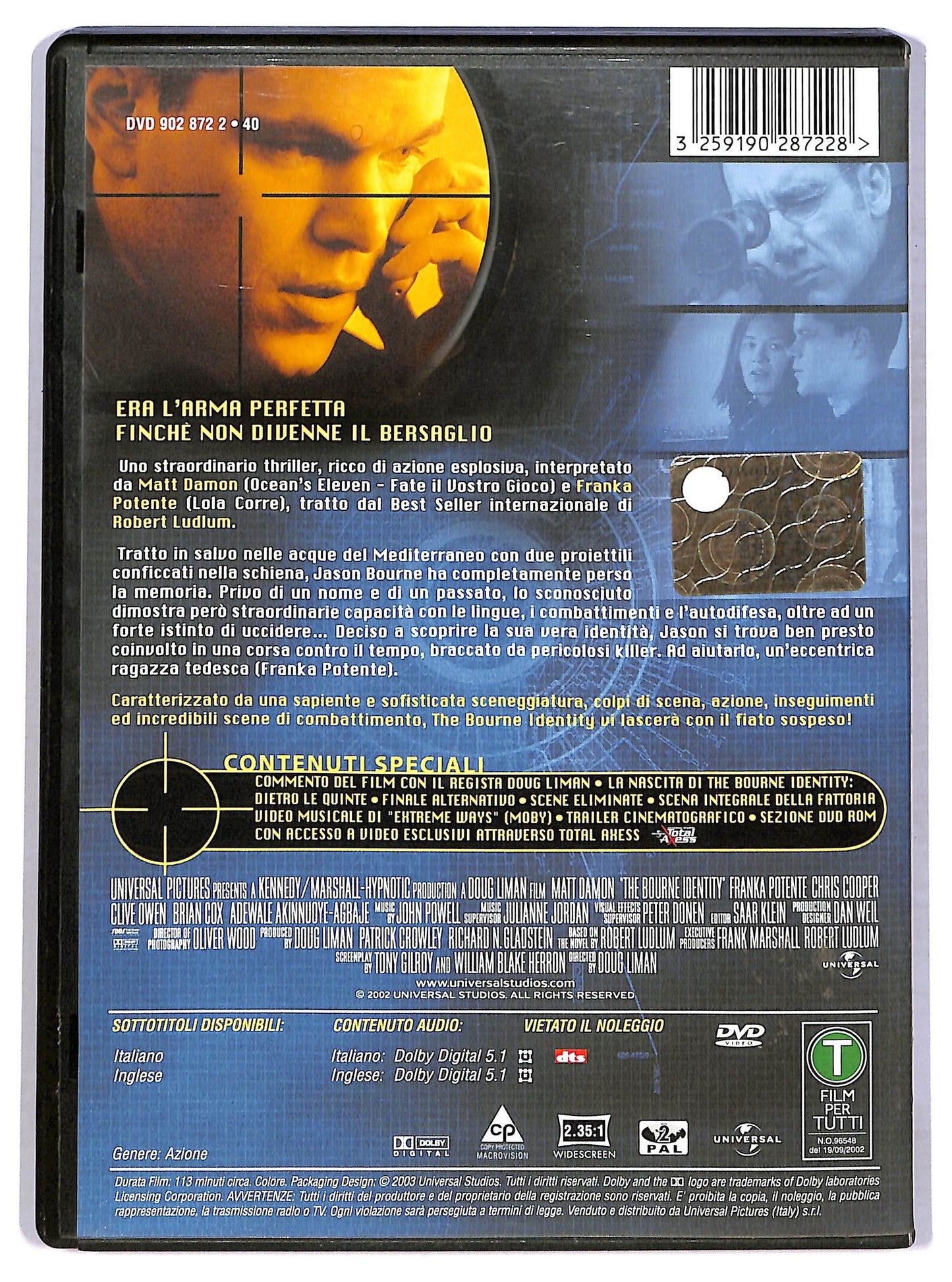 EBOND the bourne identity DVD D780612