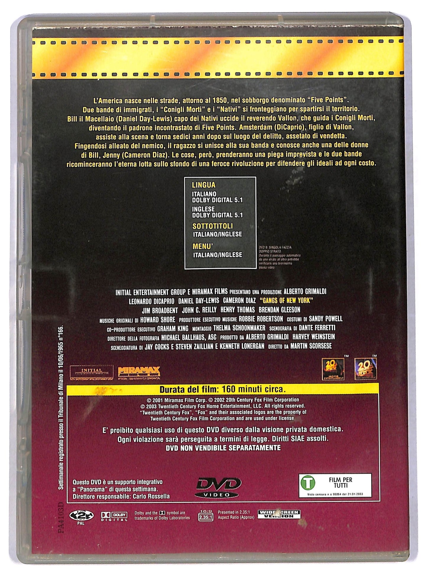 EBOND Gangs Of New York EDITORIALE DVD D780650
