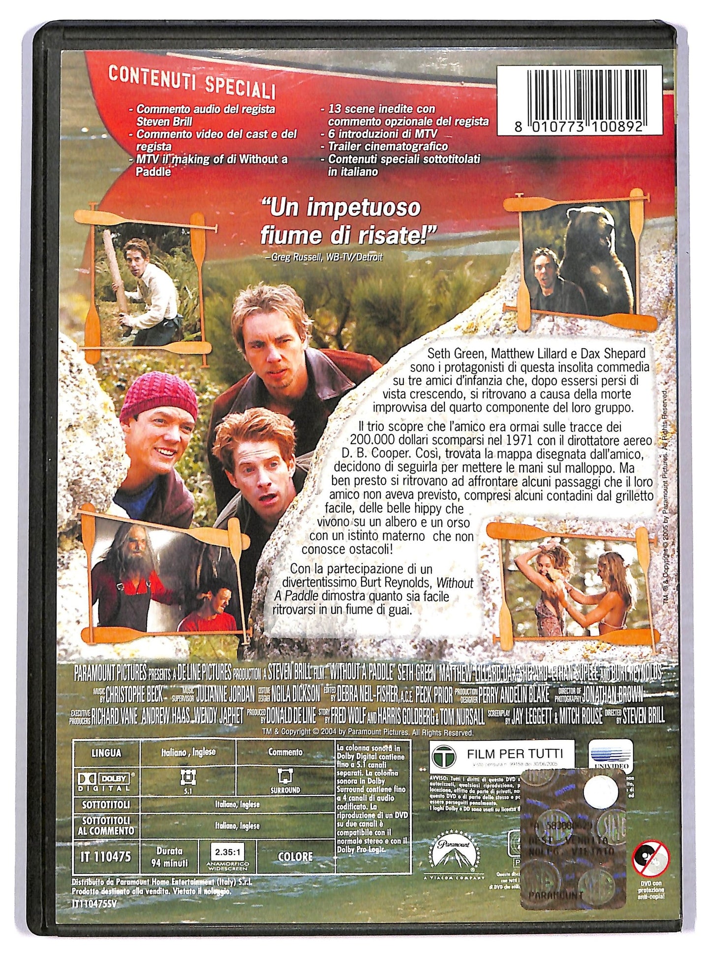 EBOND Without a Paddle Un tranquillo week-end di vacanza DVD D780661