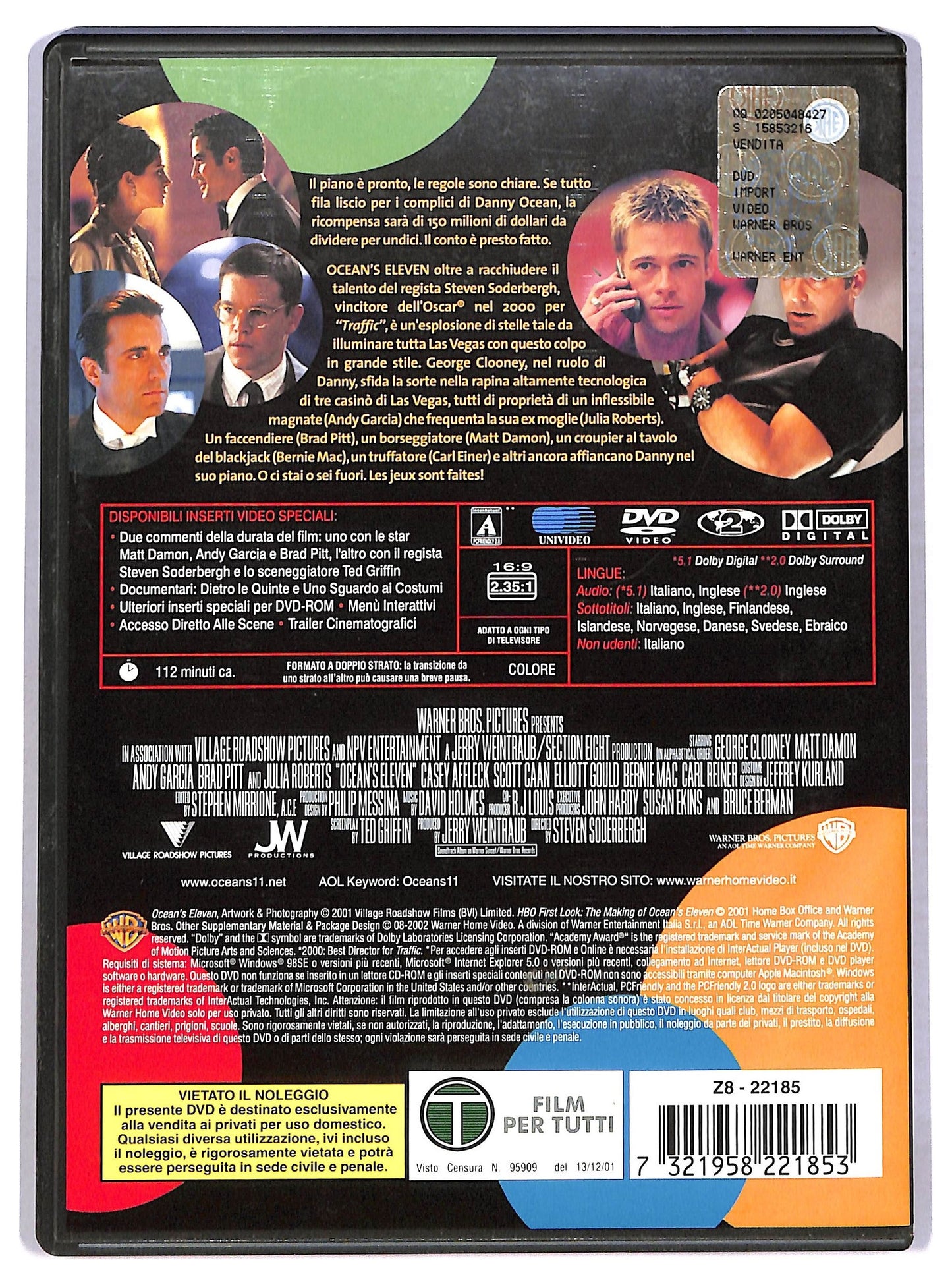 EBOND Ocean's Eleven - Fate il vostro gioco DVD D780802