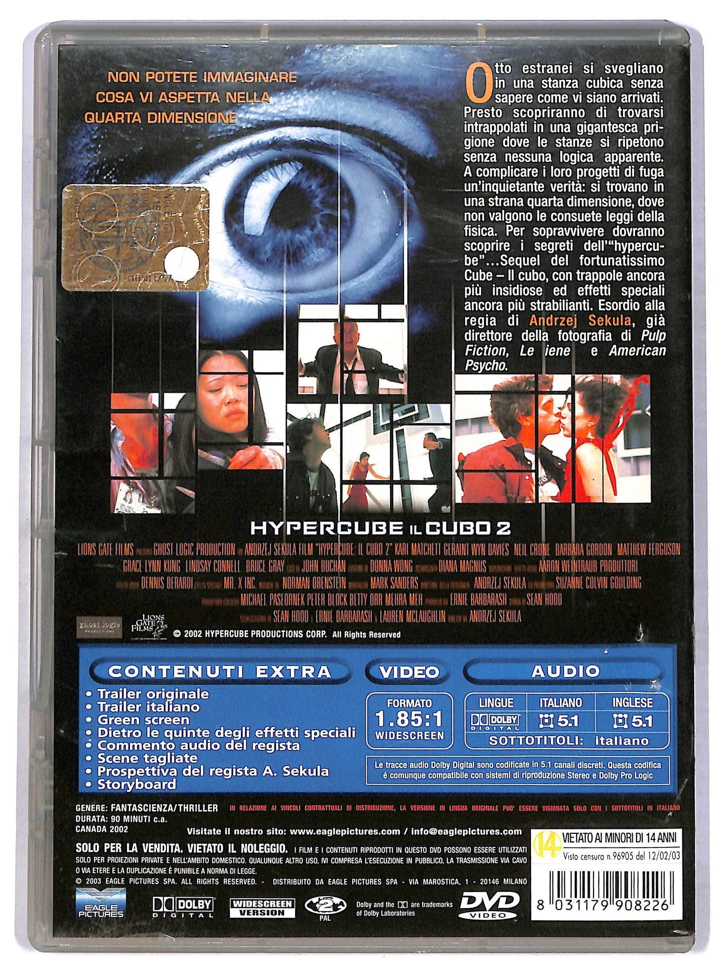 EBOND Hypercube - Il Cubo 2 EDITORIALE DVD D780821