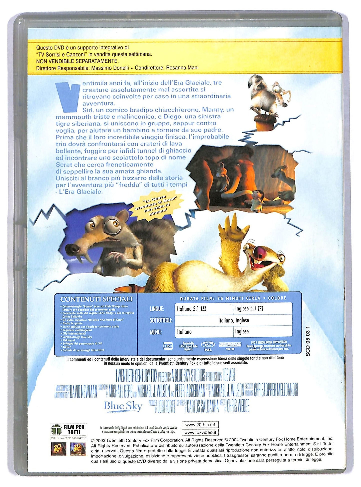 EBOND L'era Glaciale EDITORIALE DVD D780920