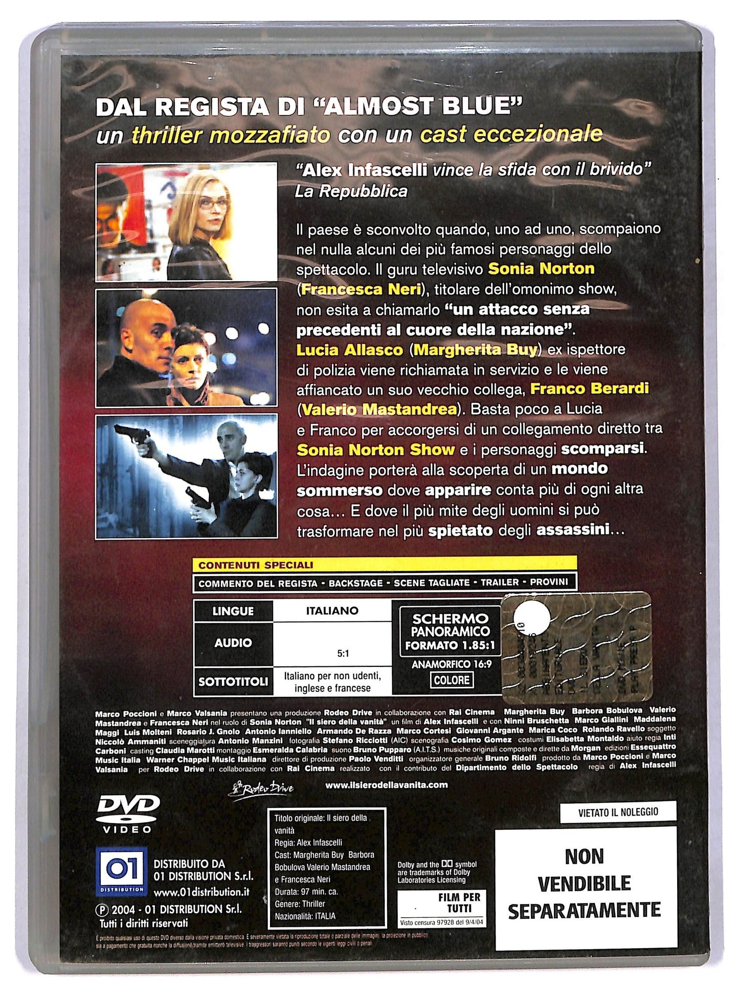 EBOND Il siero della vanita EDITORIALE DVD D781515