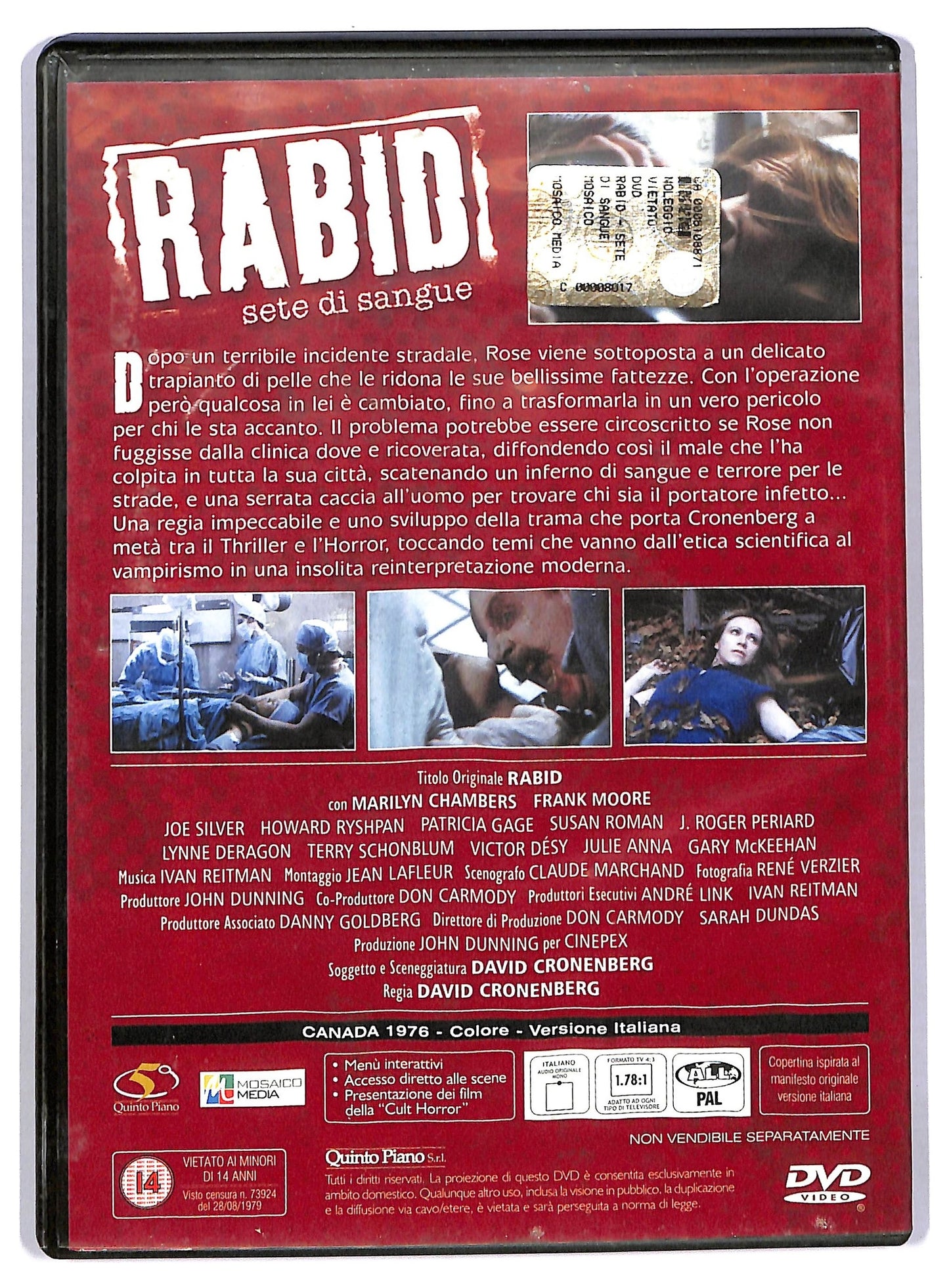 EBOND Rabid - Sete di sangue EDITORIALE DVD D781537