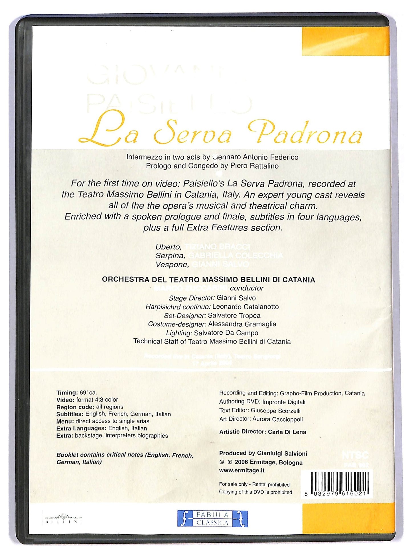 EBOND Giovanni Paisiello - La Serva Padrona DVD D781559
