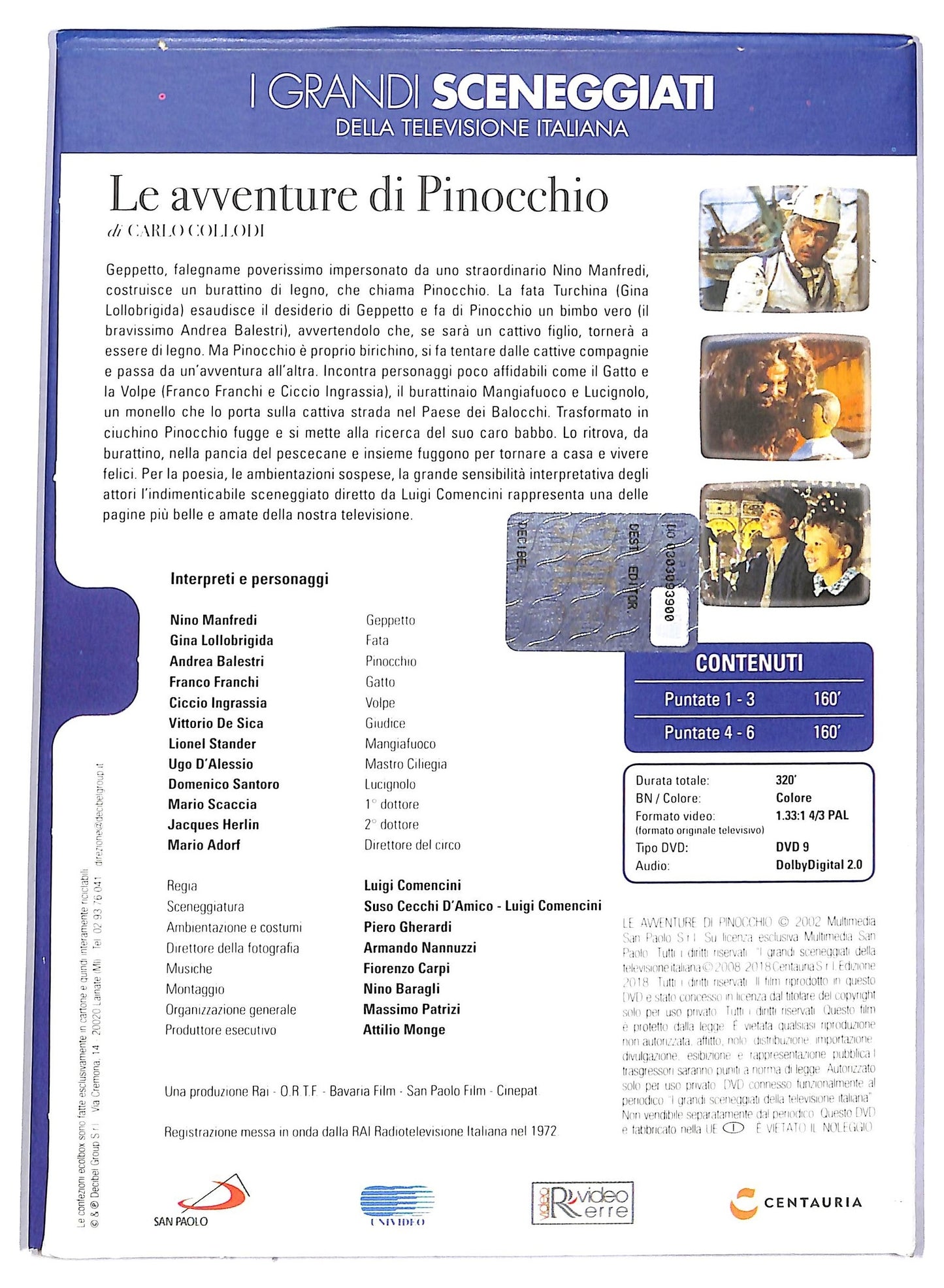 EBOND Le avventure di Pinocchio Puntate 1 - 6 EDITORIALE DVD D781623