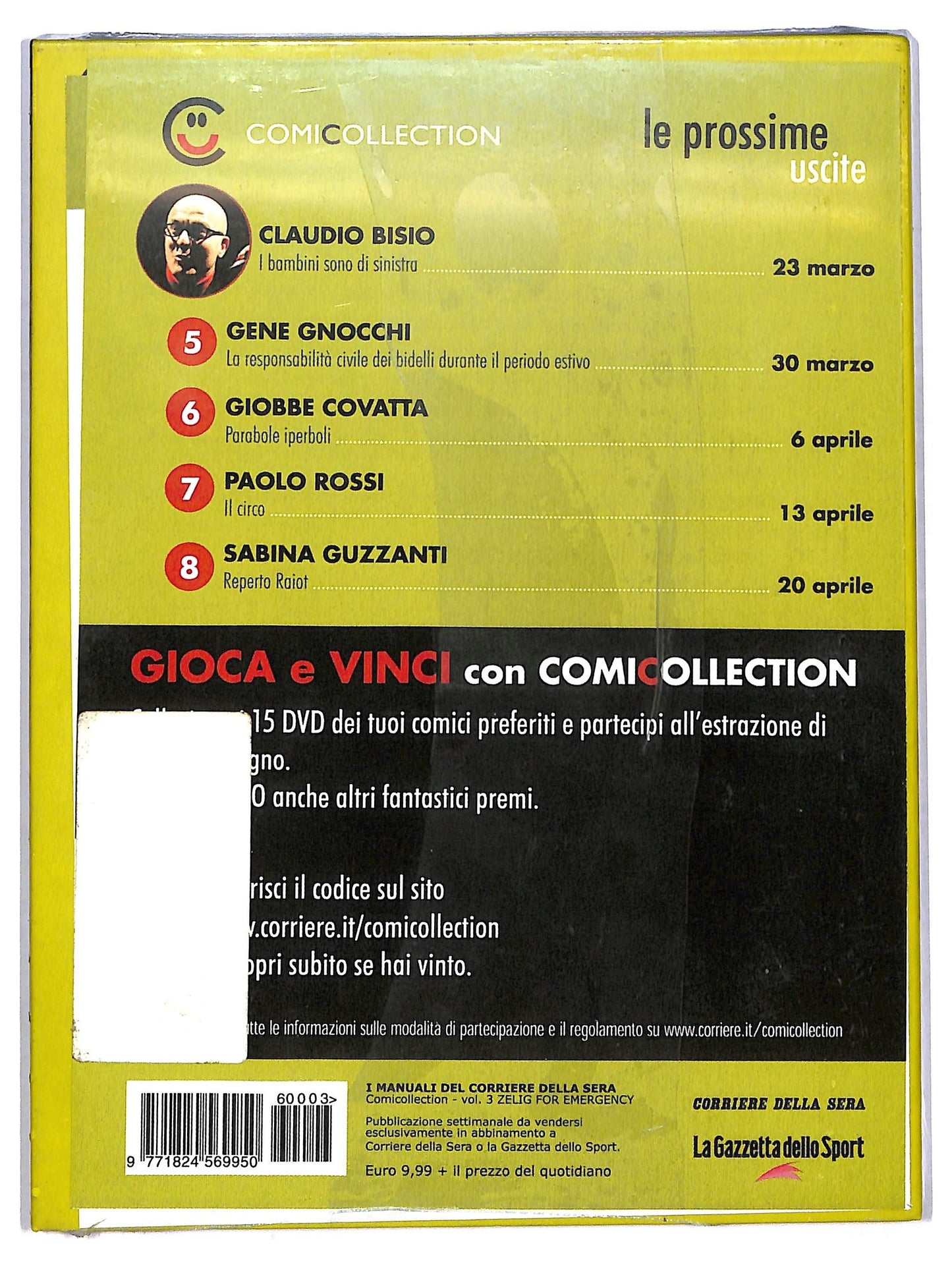 EBOND ComiCollection Vol 3 - Zelig for Emergency EDITORIALE DVD D781631