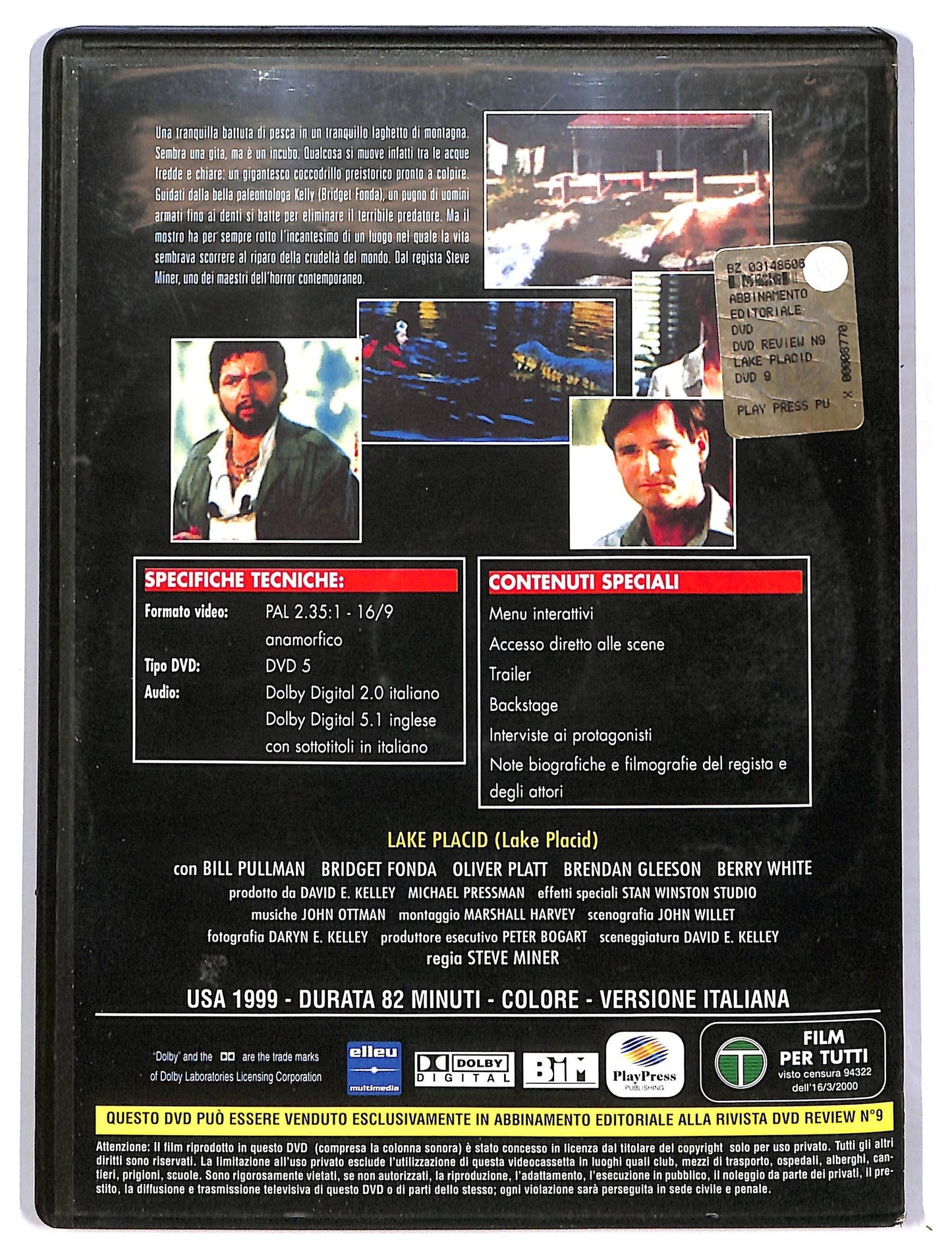EBOND Lake Placid EDITORIALE DVD D781909