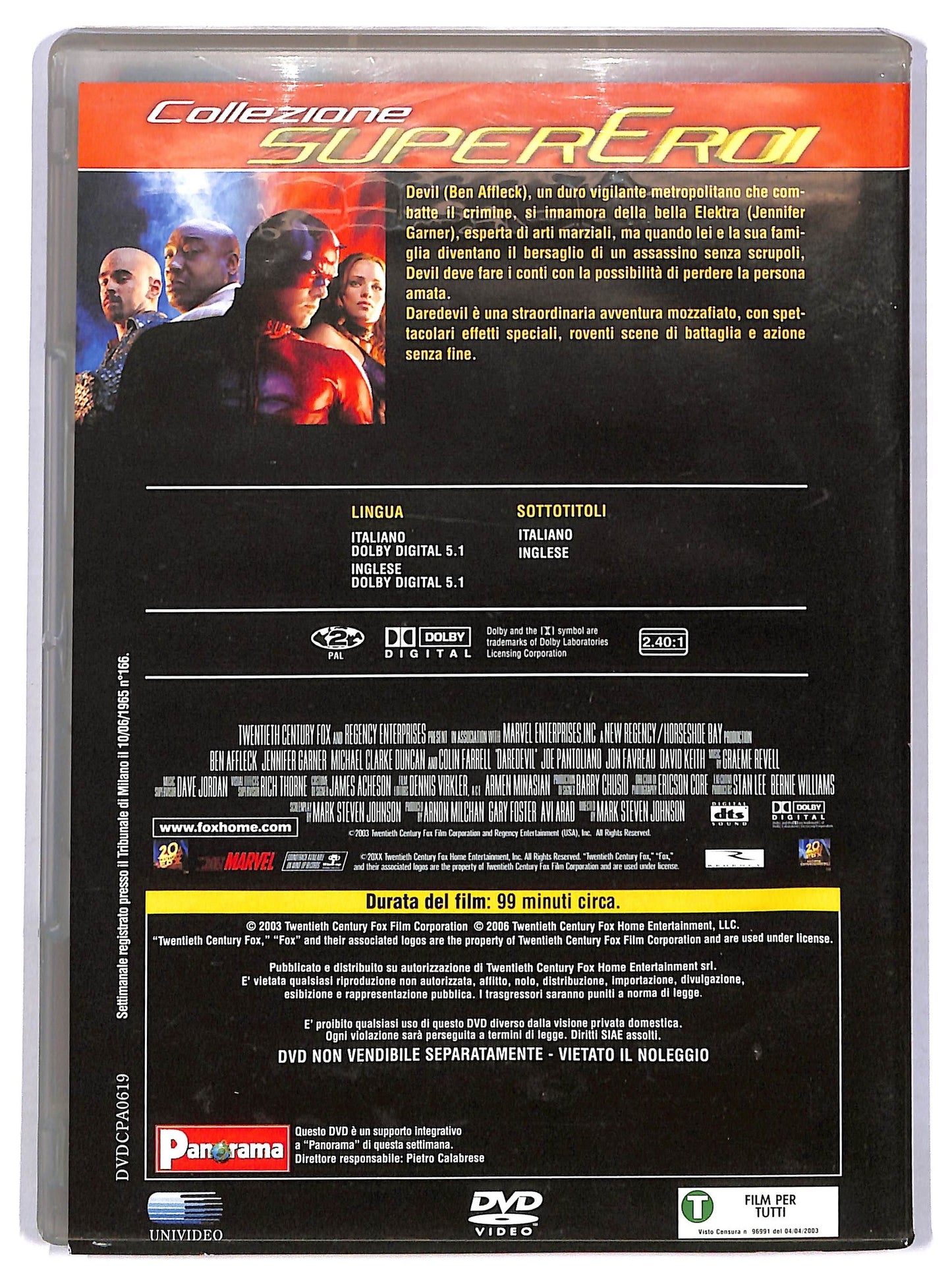 EBOND Daredevil EDITORIALE DVD D781937