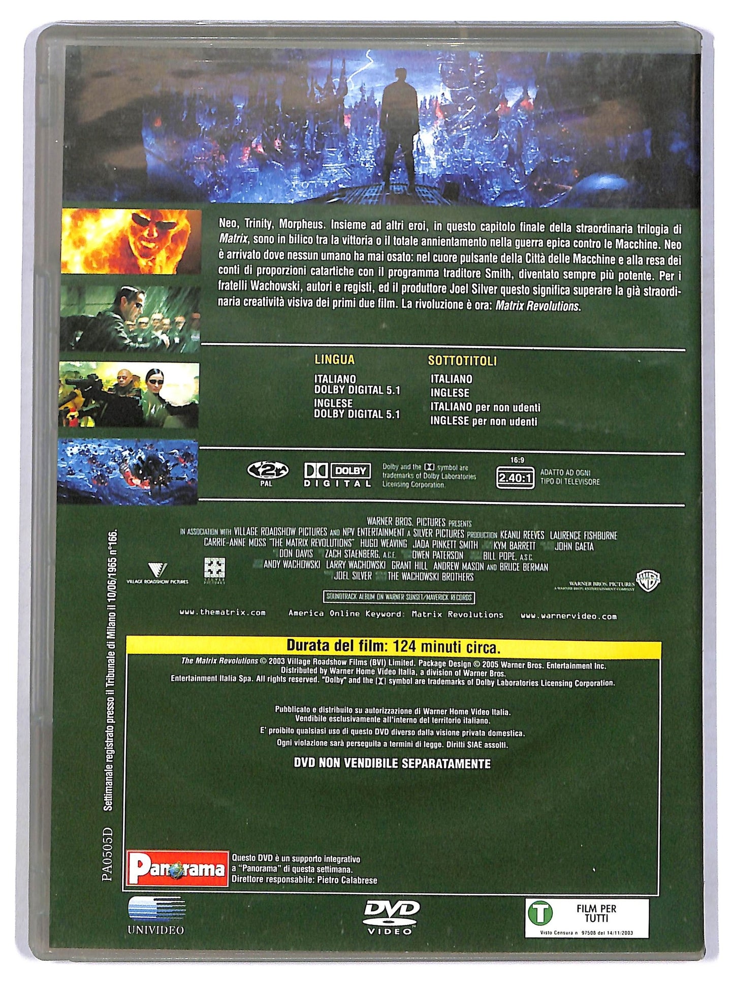 EBOND Matrix Revolutions EDITORIALE DVD D781959