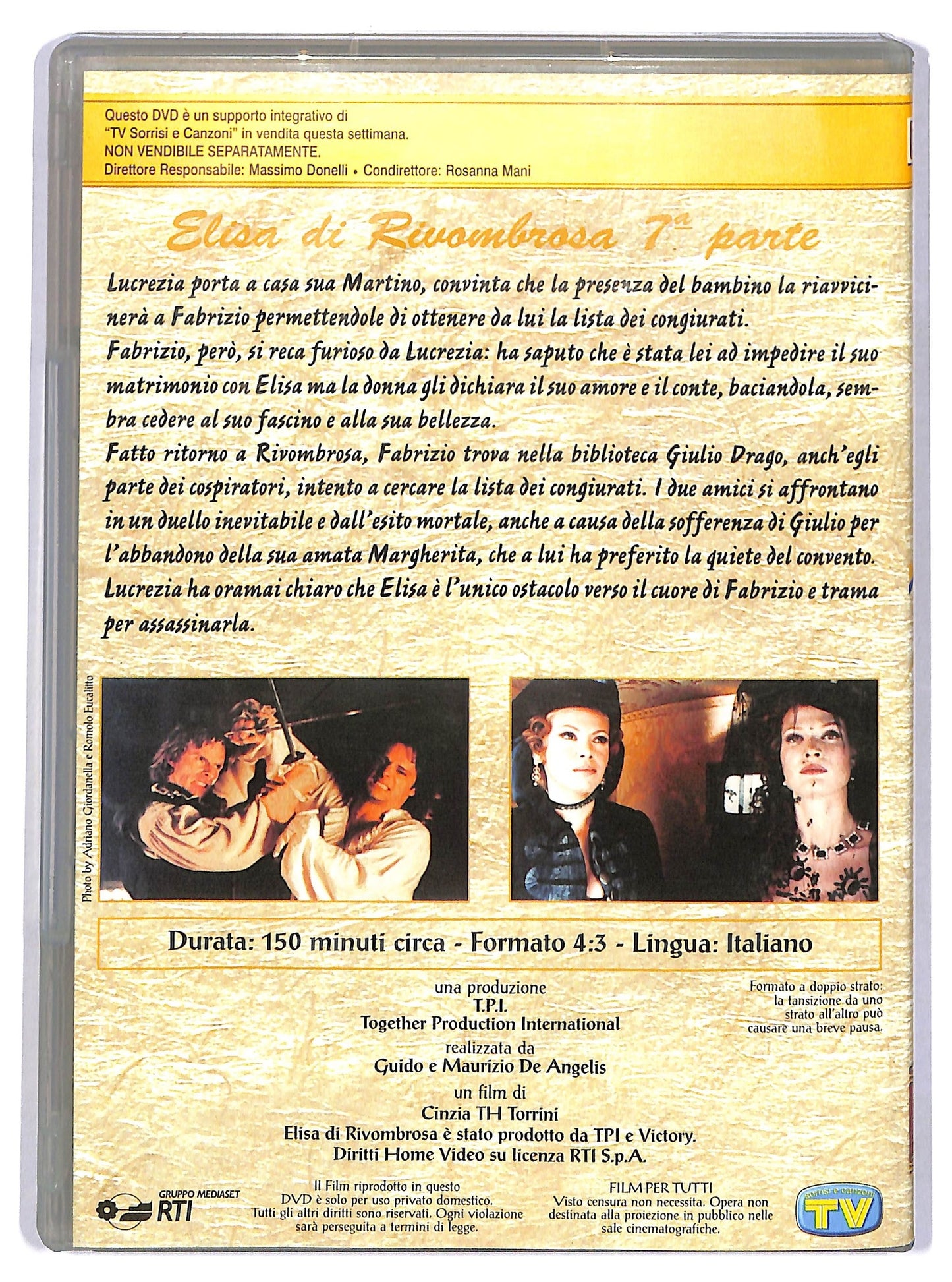 EBOND Elisa Di Rivombrosa Vol.7 Episodi 19-20-21 DVD Editoriale D781963