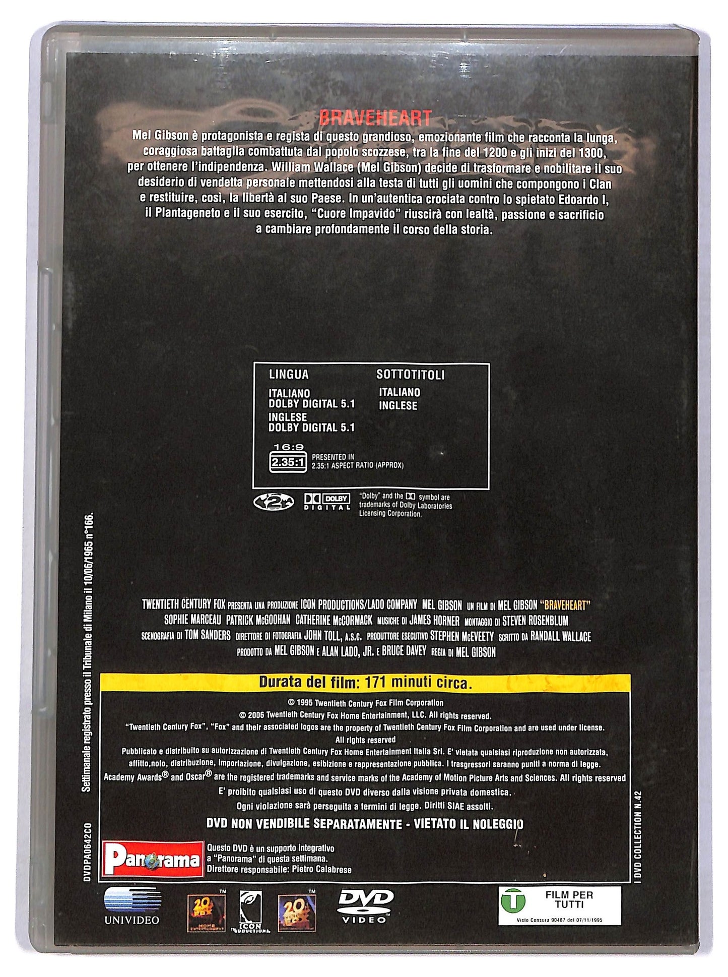 EBOND Braveheart EDITORIALE DVD D782021