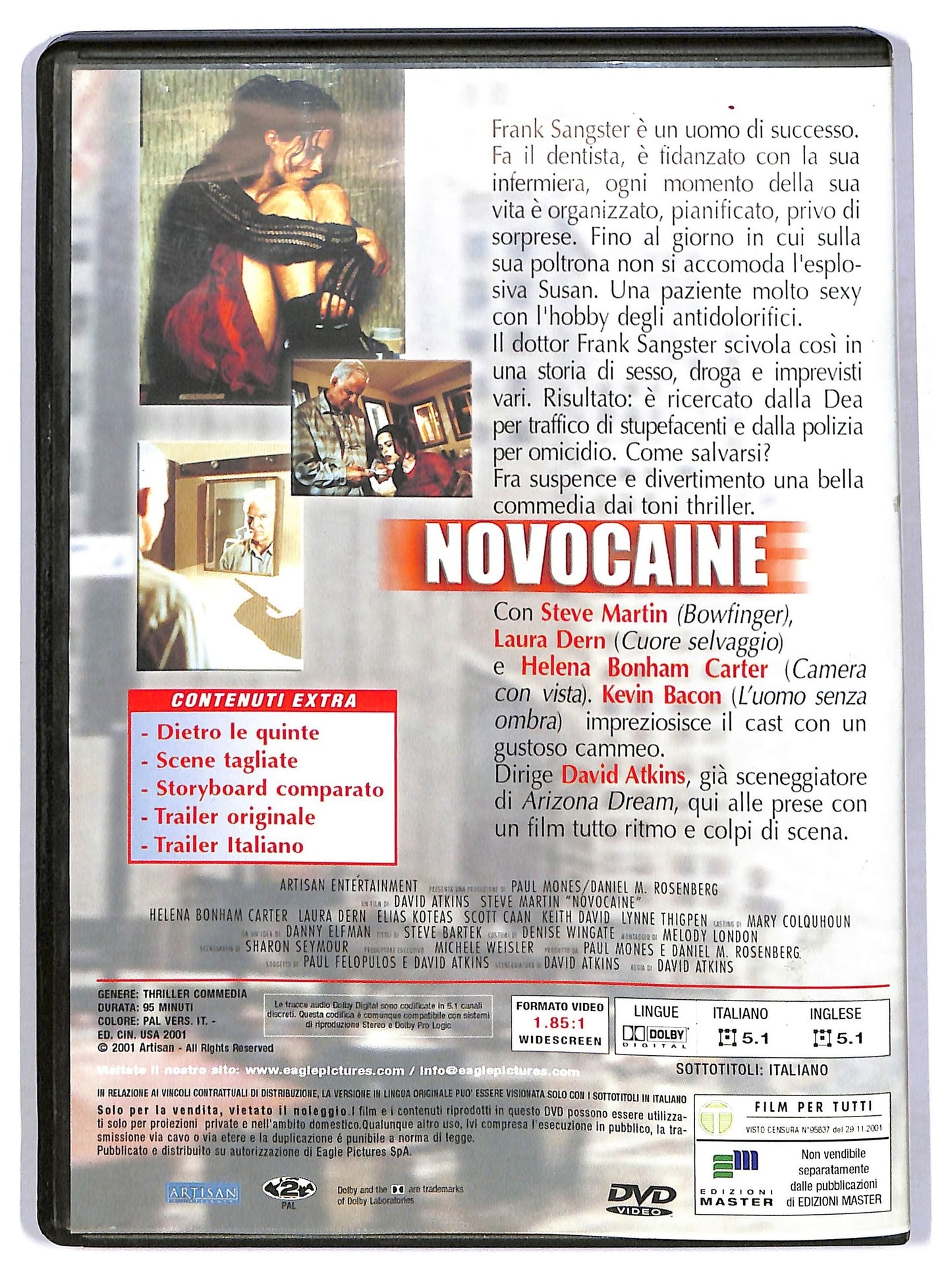 EBOND Novocaine EDITORIALE DVD D782031