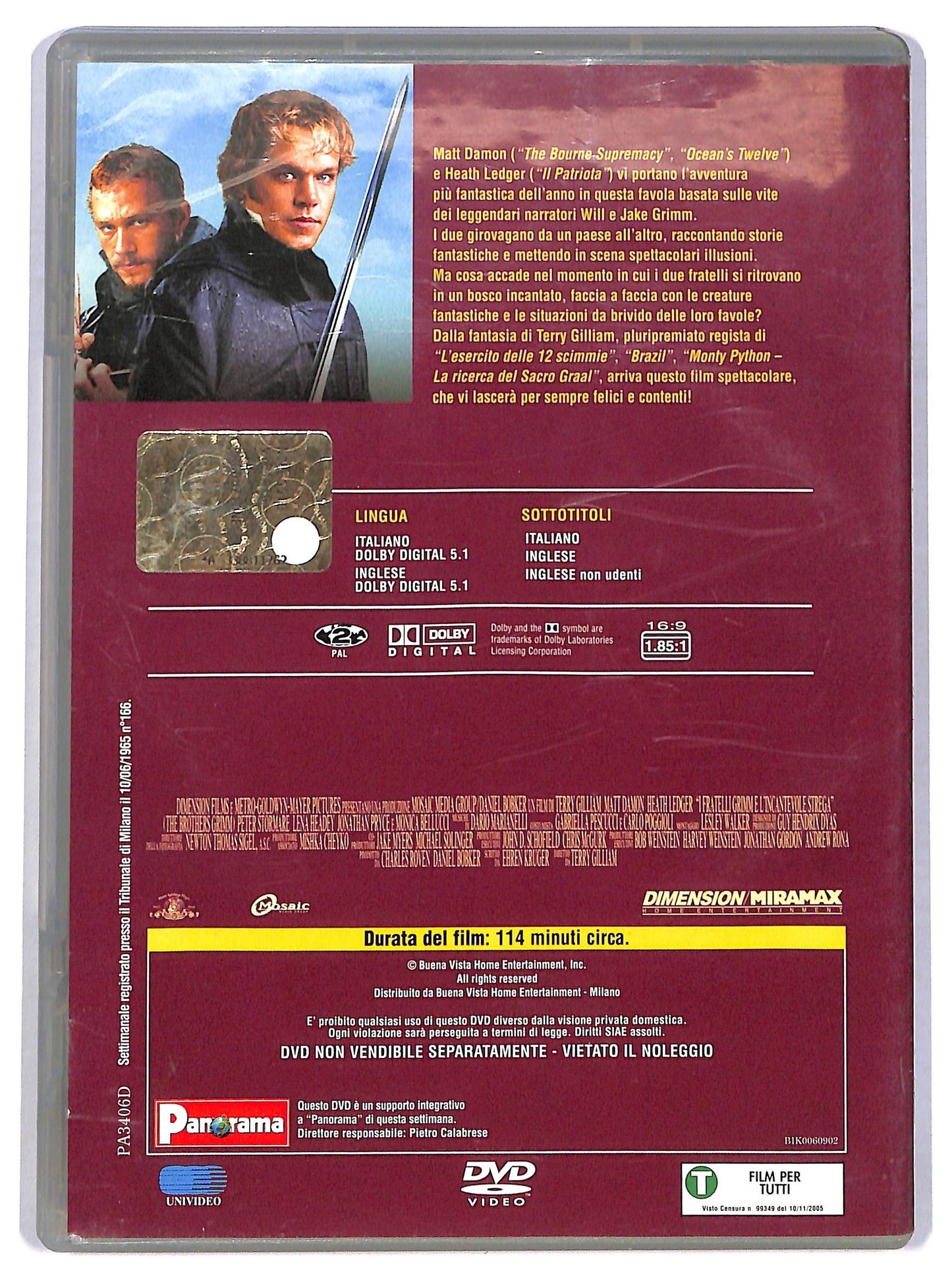 EBOND I fratelli Grimm e l'incantevole strega EDITORIALE DVD D782232